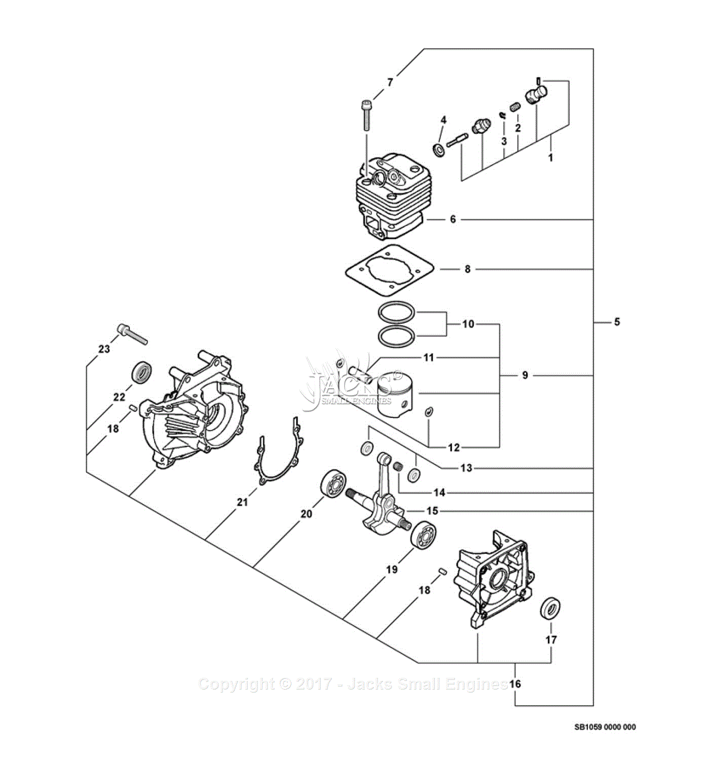 Echo SRM-400U S/N: S16103004774 - S16103999999 Parts Diagram for Engine ...