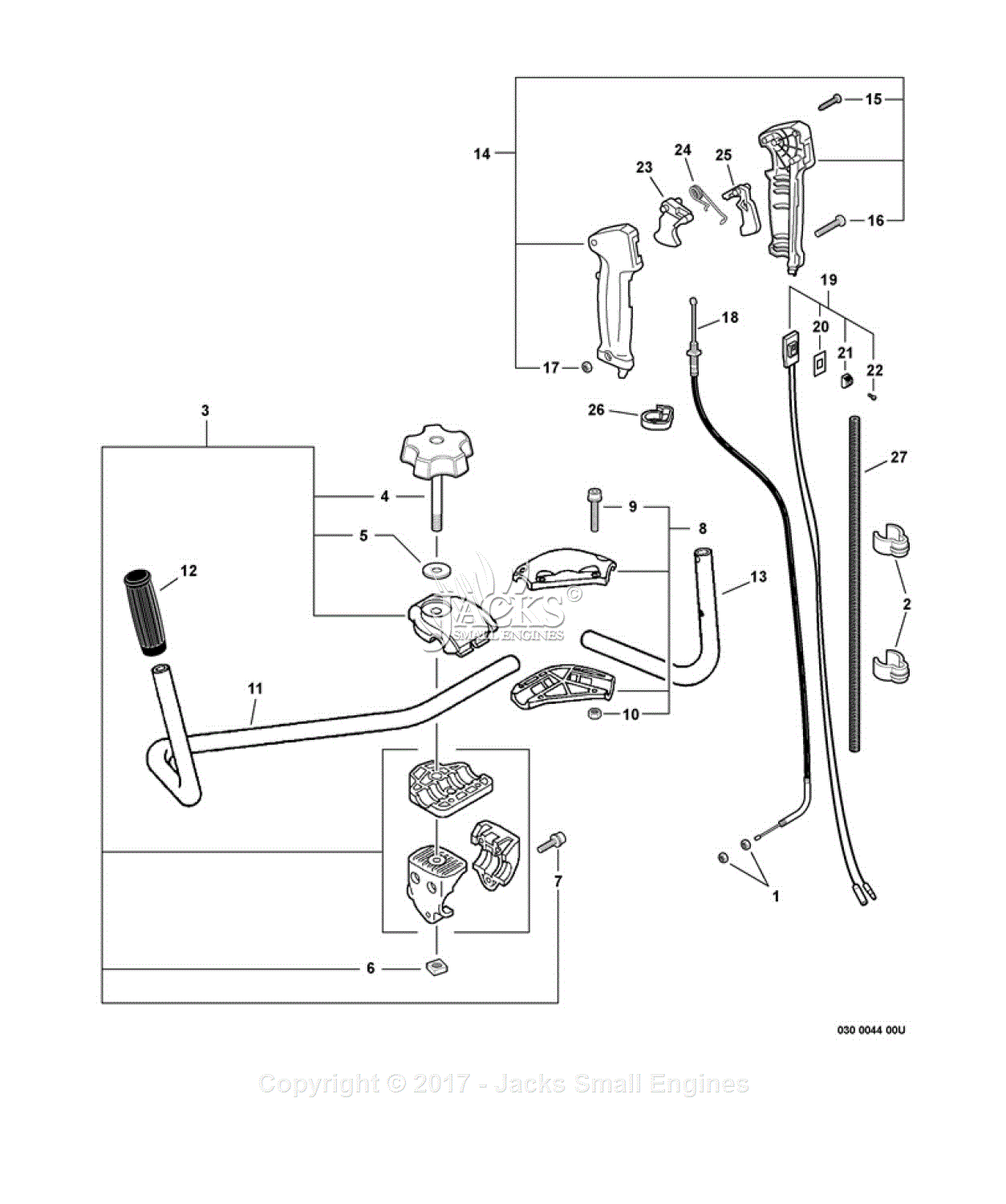 Echo SRM-410U S/N: S05403001001 - S05403999999 Parts Diagram for ...