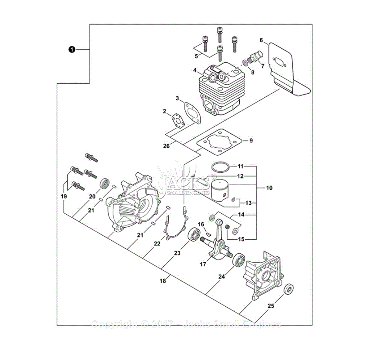 Echo SRM-410U S/N: T75412001001 - T75412999999 Parts Diagram for Engine