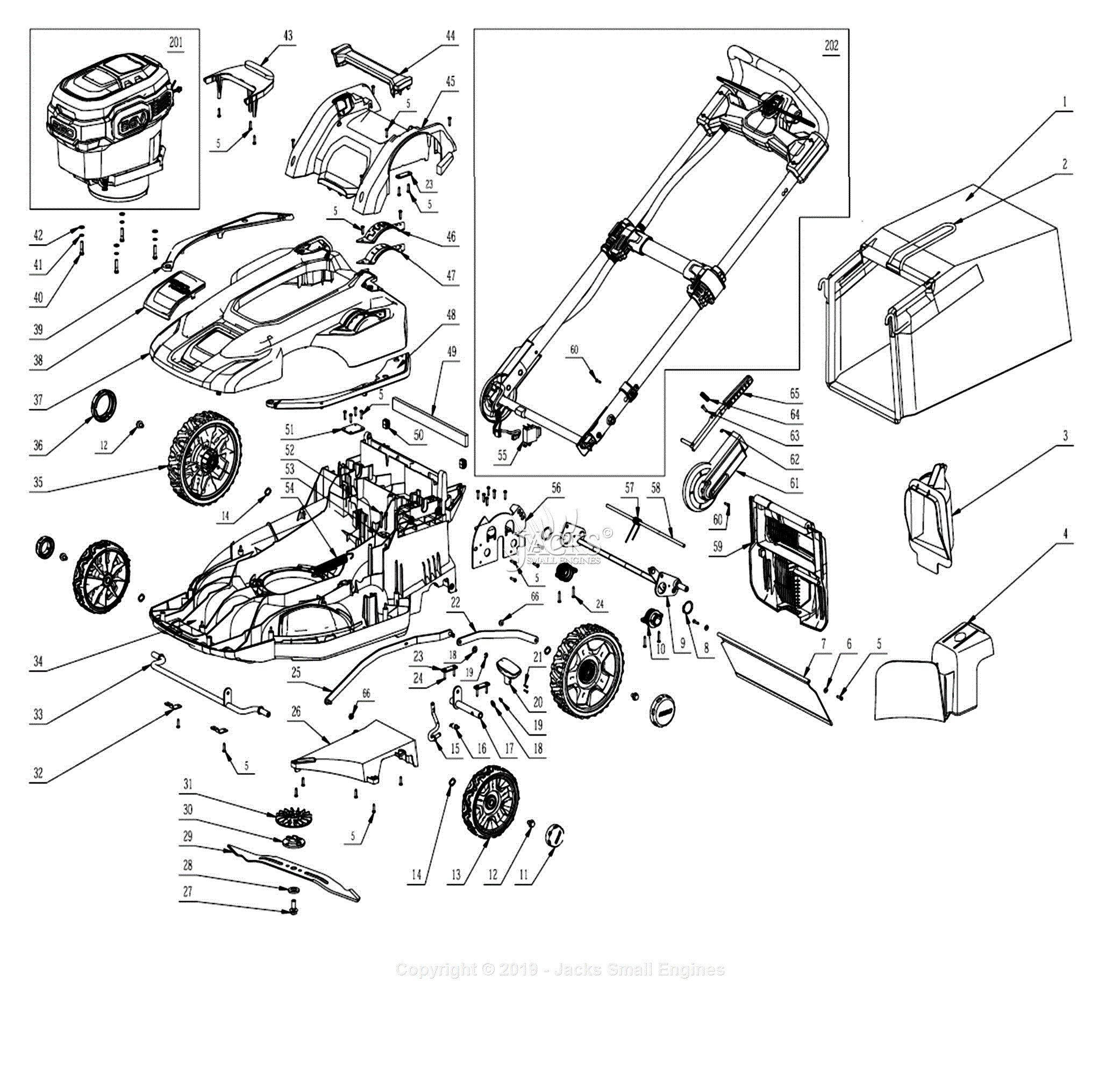 Ego Lm2100 V2 Parts Diagram For Main Assembly