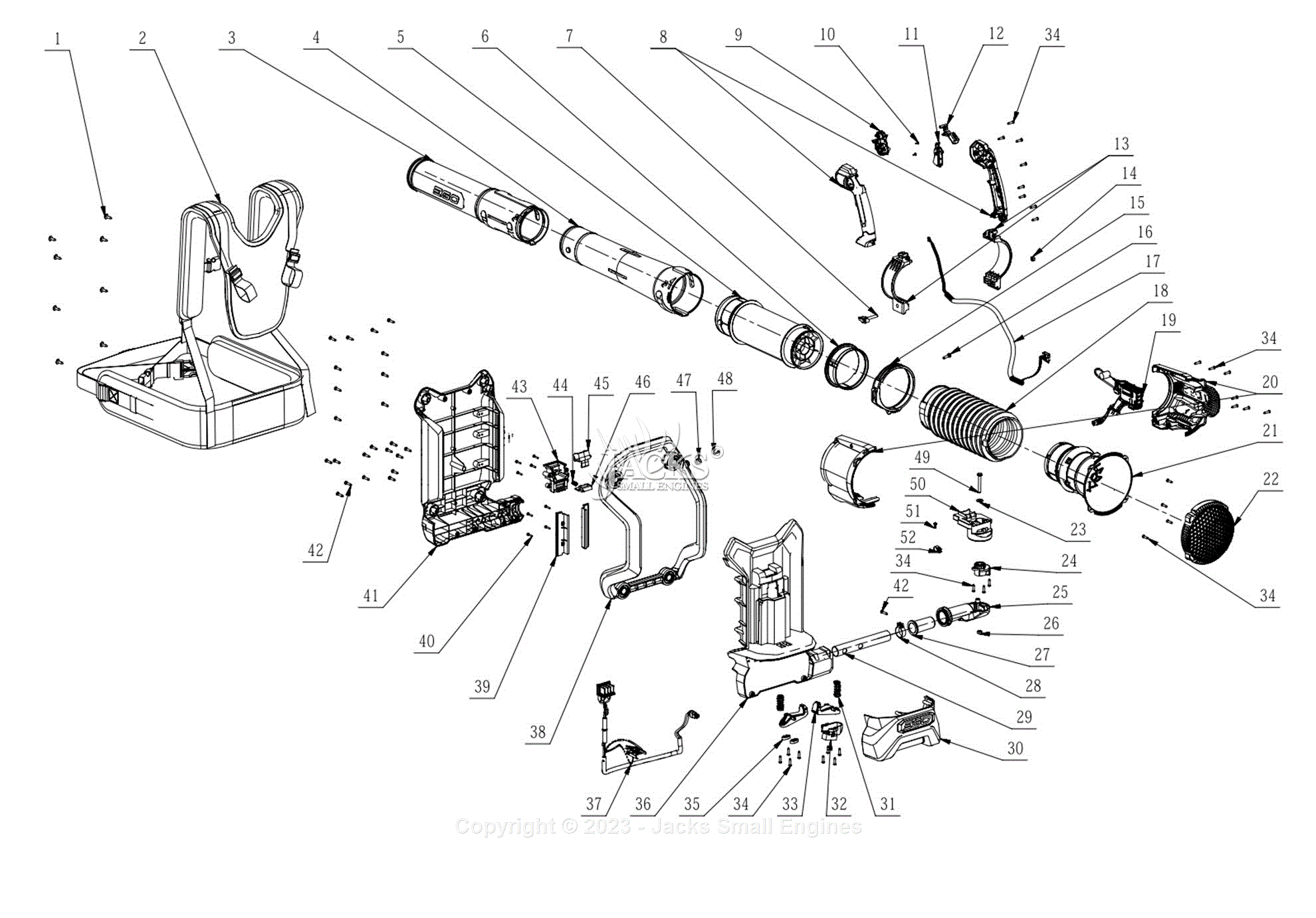 EGO LB4800 Parts Diagram for LB4800_V2