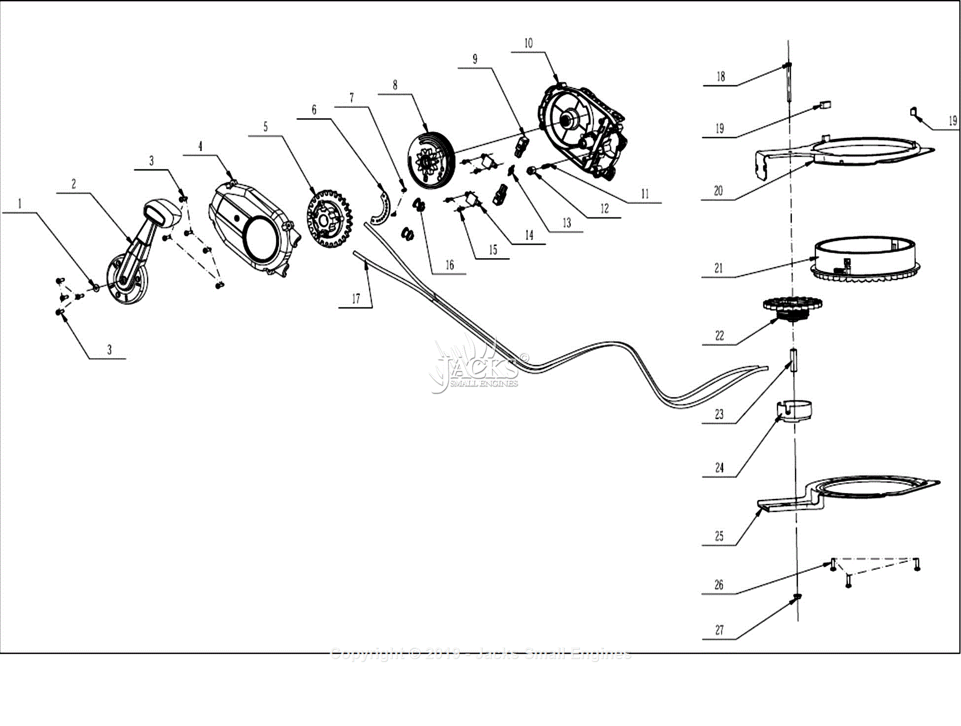 EGO SNT2100 Parts Diagram for Adjusting Handle Set