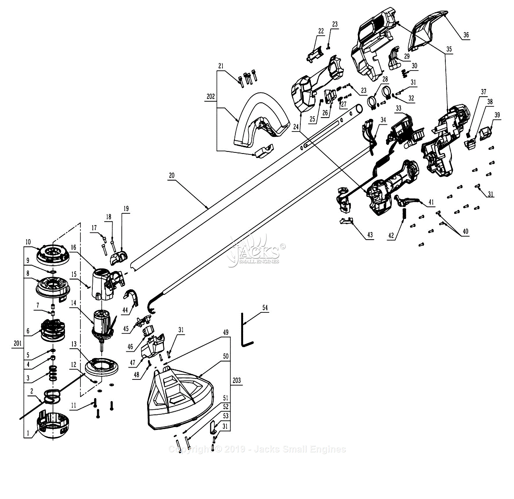 EGO ST1520 Parts Diagram for Assembly