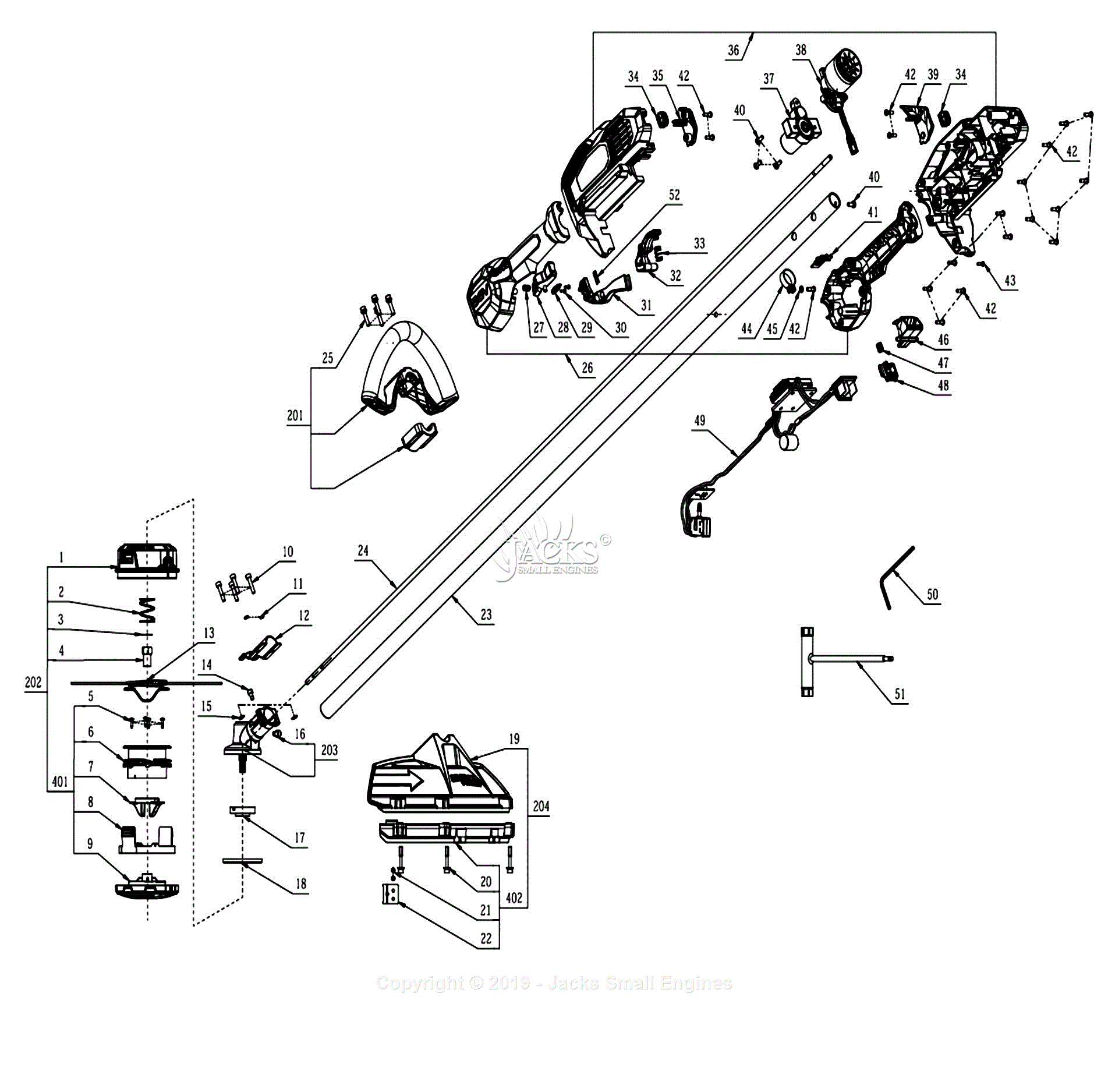 EGO ST1530 Parts Diagram for Assembly