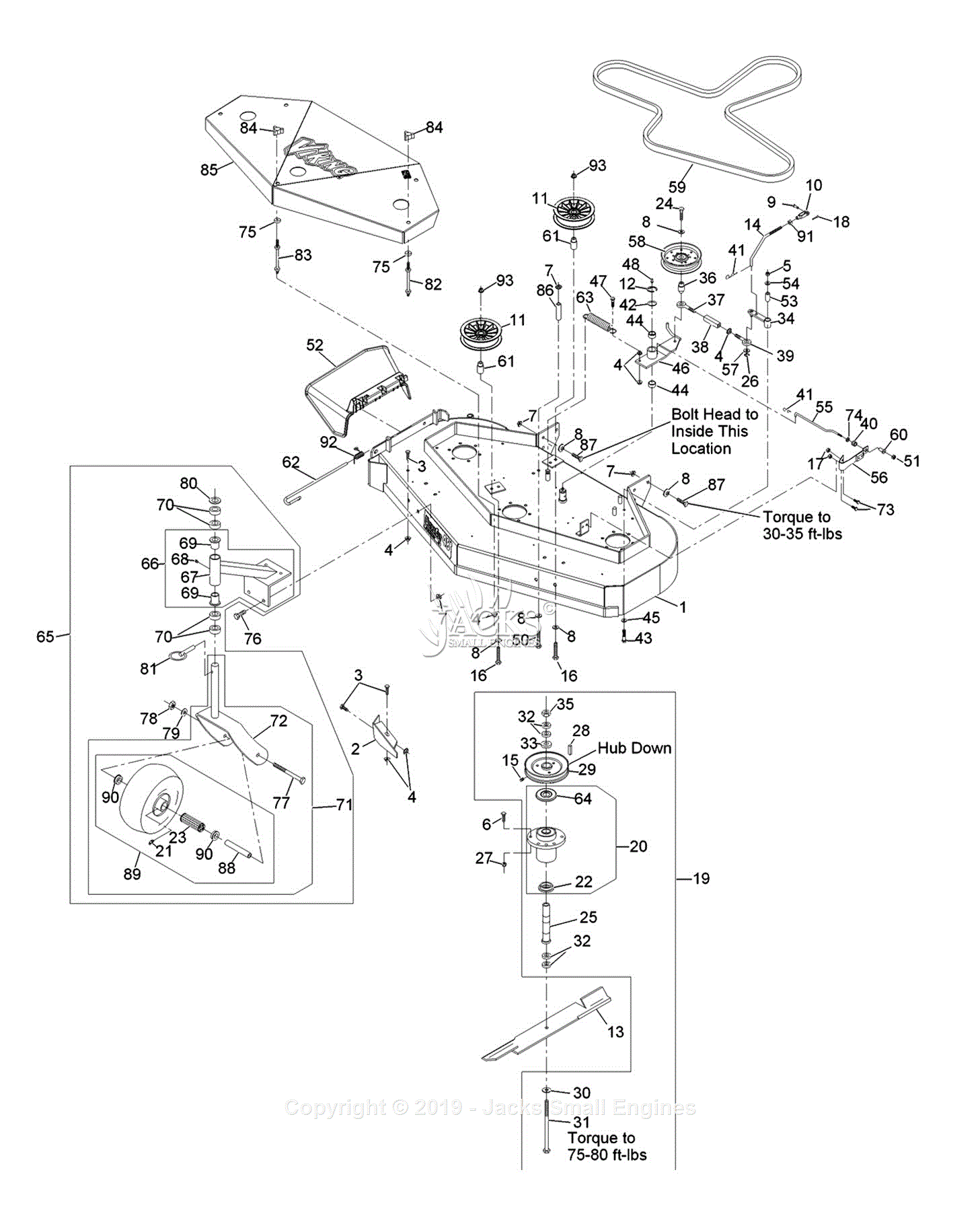 Exmark Vh481ka483 Sn 312000000 And Up Parts Diagram For Mower Deck