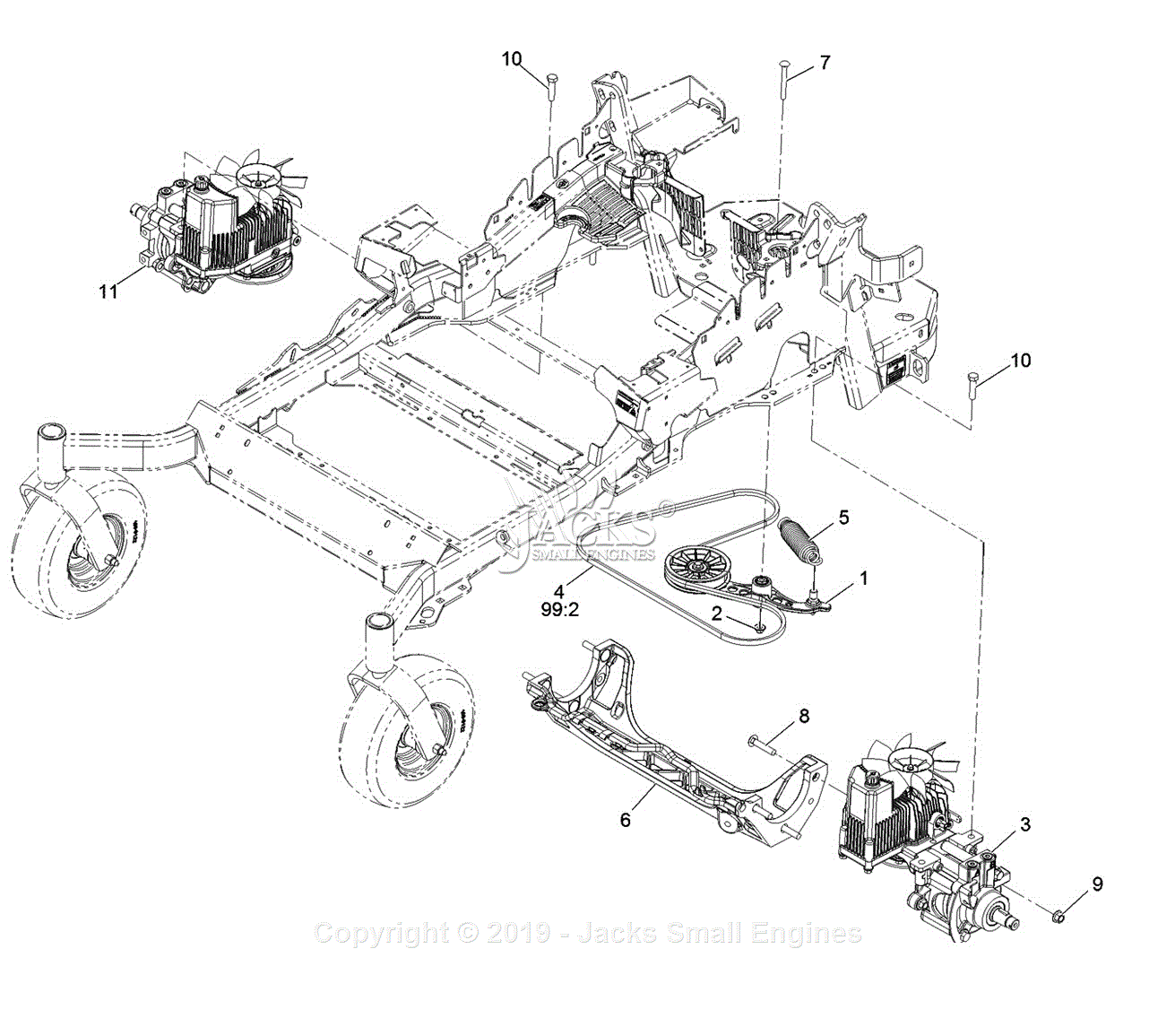 Exmark LZS749EKC604 S/N 313,000,000 & Up Parts Diagram for Hydraulic ...