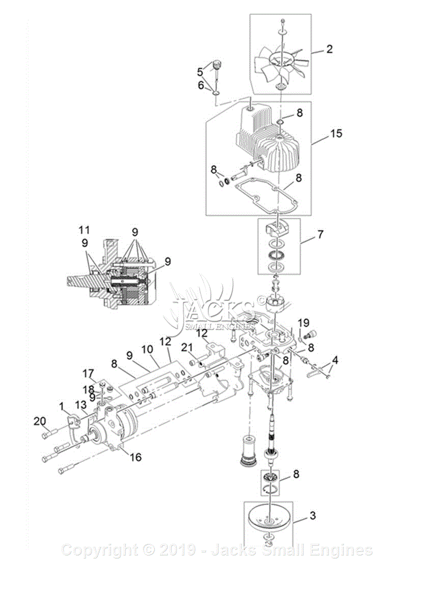 Exmark LZS740KC604 S/N 313,000,000 & Up Parts Diagram for RH Hydro ...