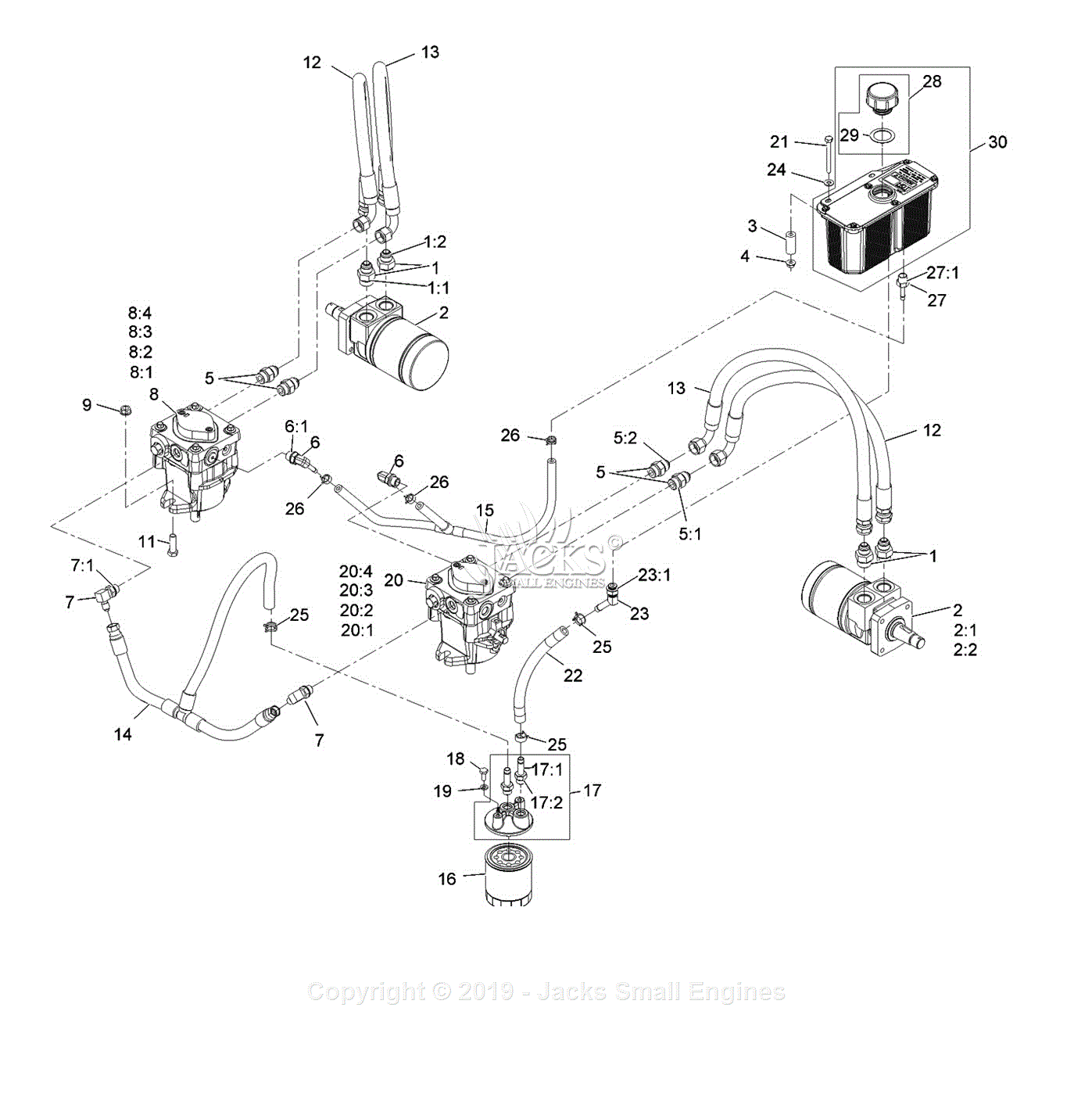 Exmark TTS481KA363 S/N 313,000,000 & Up Parts Diagram for Hydraulic ...