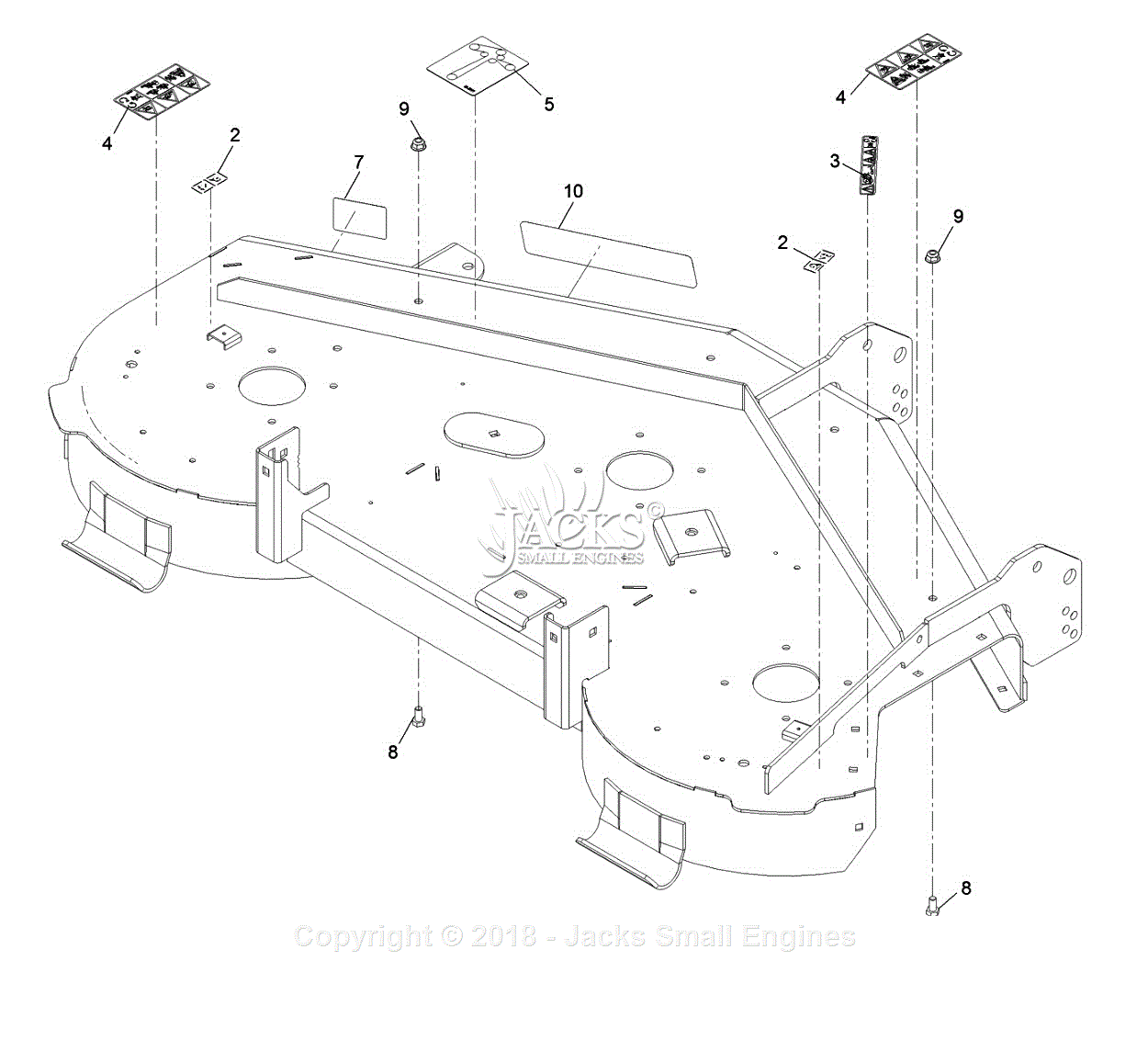 Exmark QTS708GEM50200 S/N 315,000,000 & Up Parts Diagram for 50 Inch