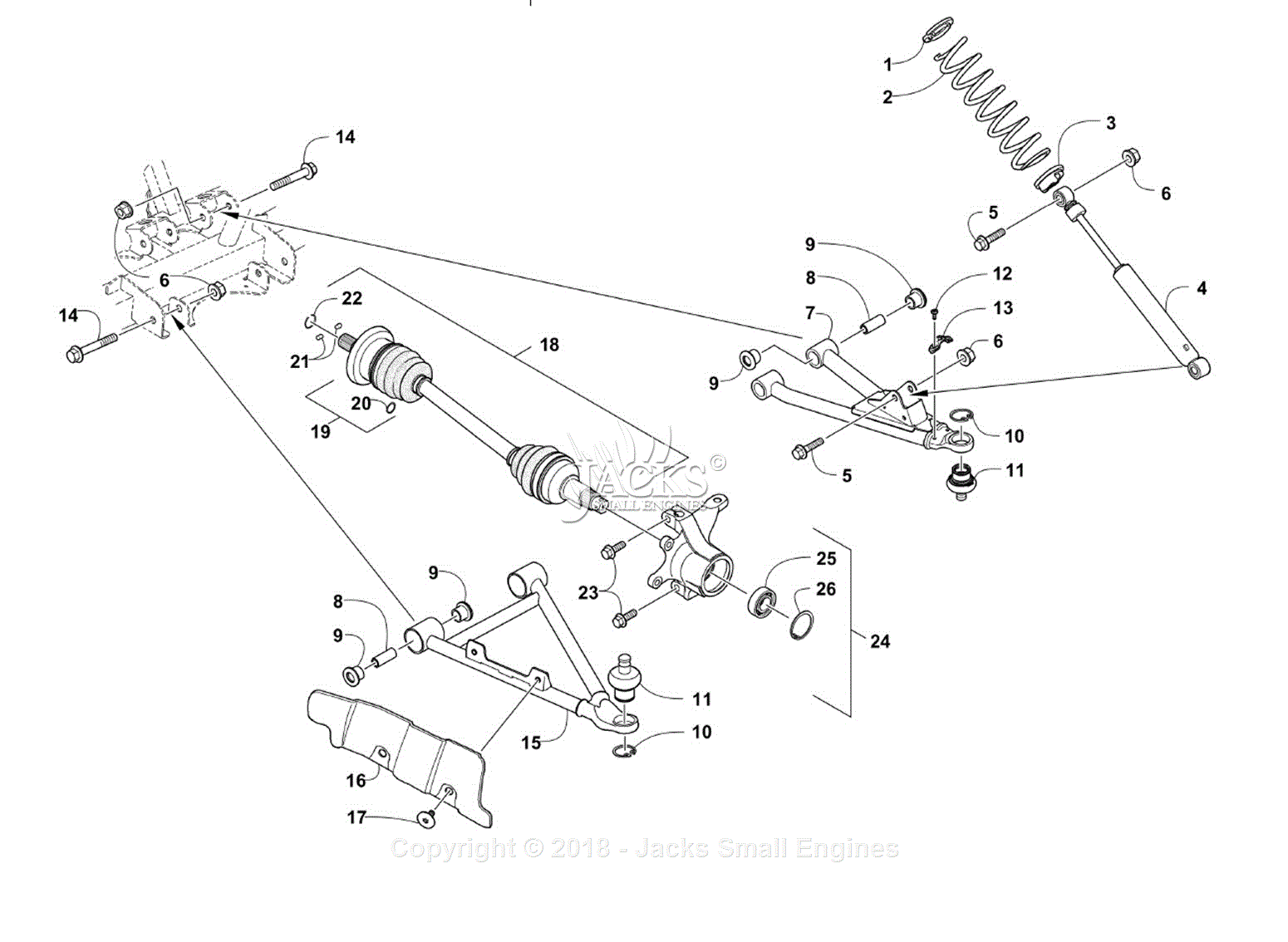 Exmark UTS700AAC00000 Model Year 2015 Parts Diagram for FRONT ...