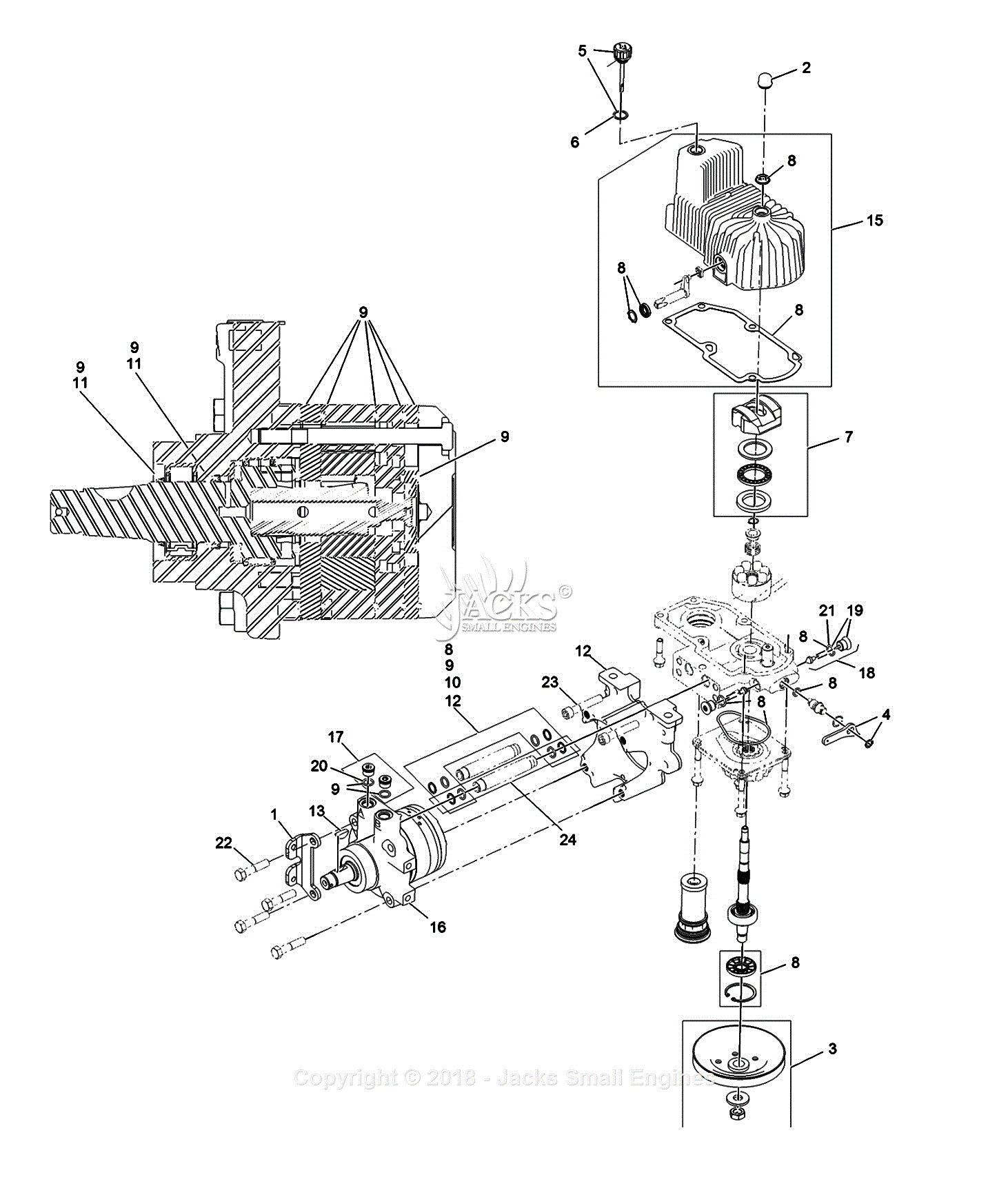 Exmark LZS742CKC60400 S/N 315,000,000 & Up Parts Diagram for RH Hydro ...