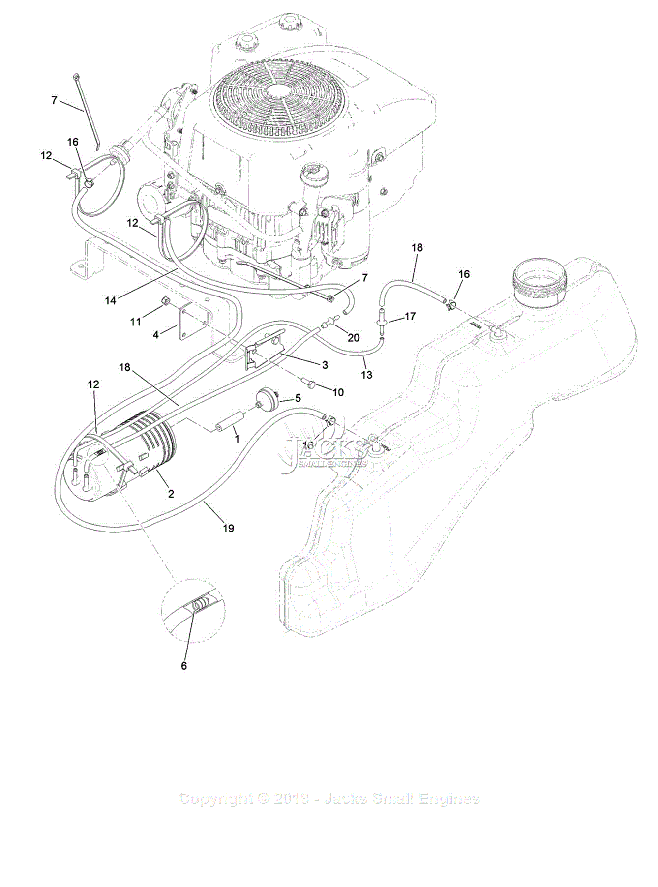 Exmark QTS452CEM34200 S/N 316,000,000 & Up Parts Diagram for Fuel ...