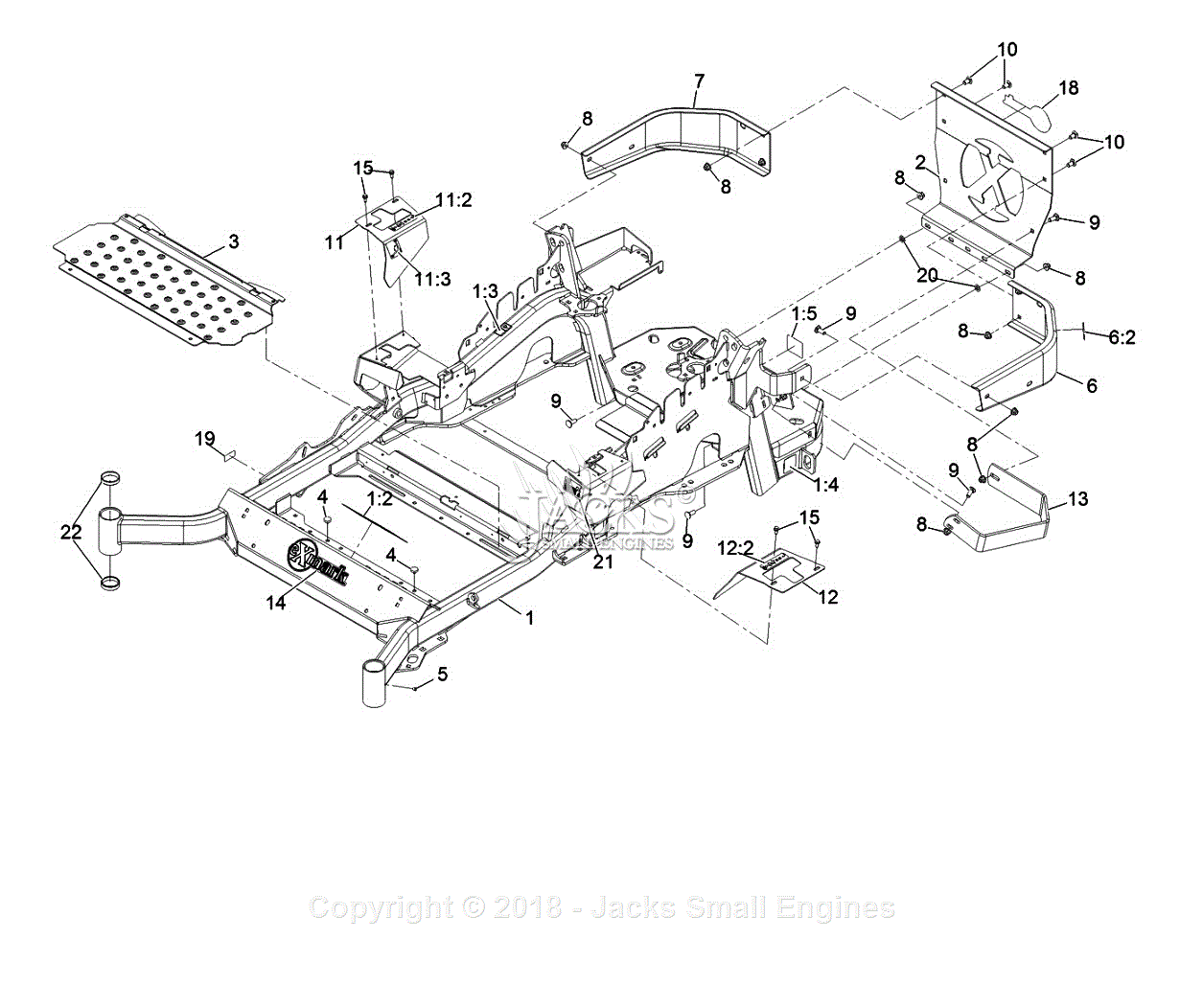 Exmark LZX801GKA60600 S/N 400,000,000 and Up Parts Diagram for Main ...