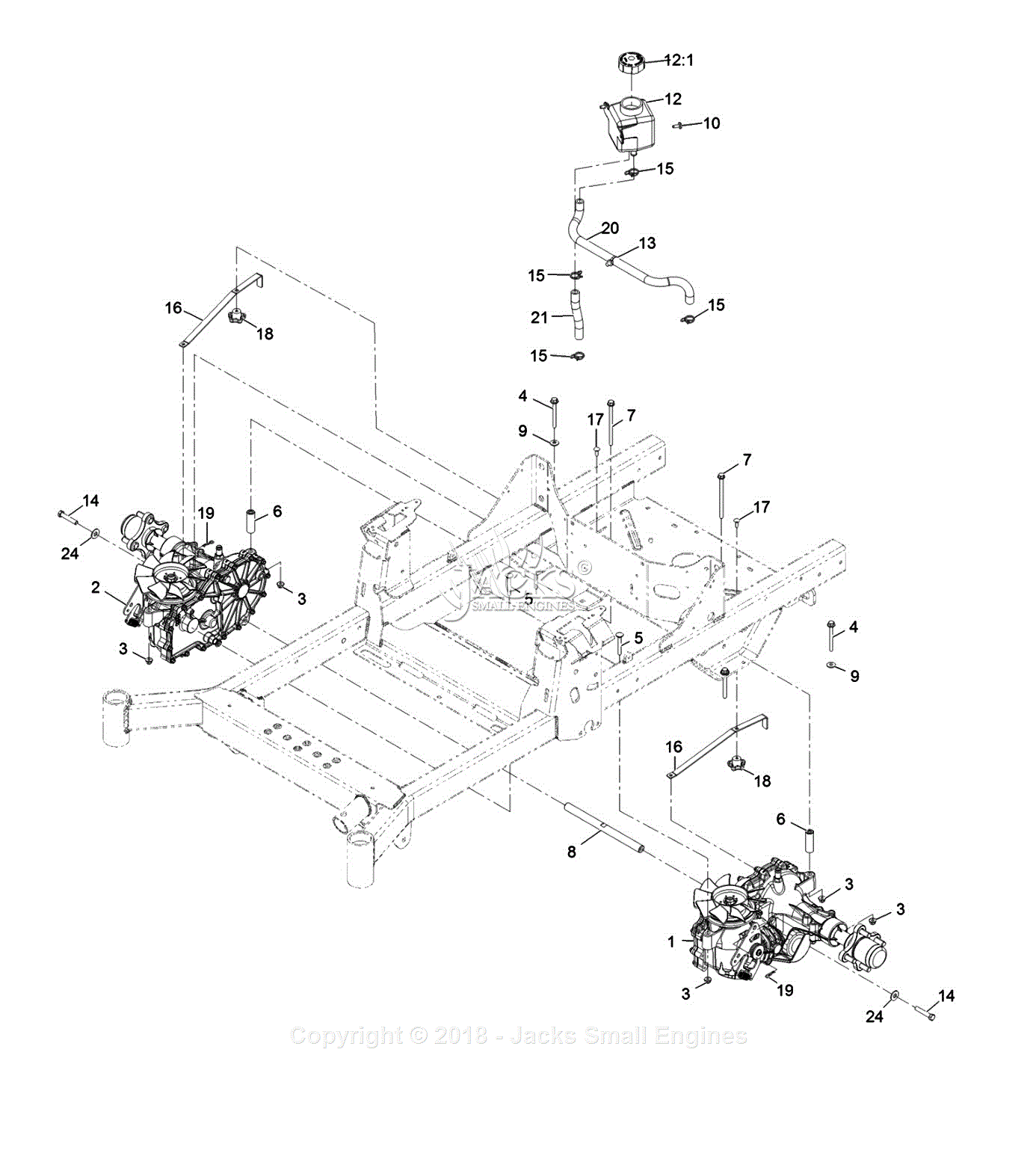 Exmark RAE708GEM48300 S/N 400,000,000 & Up Parts Diagram for Hydro ...