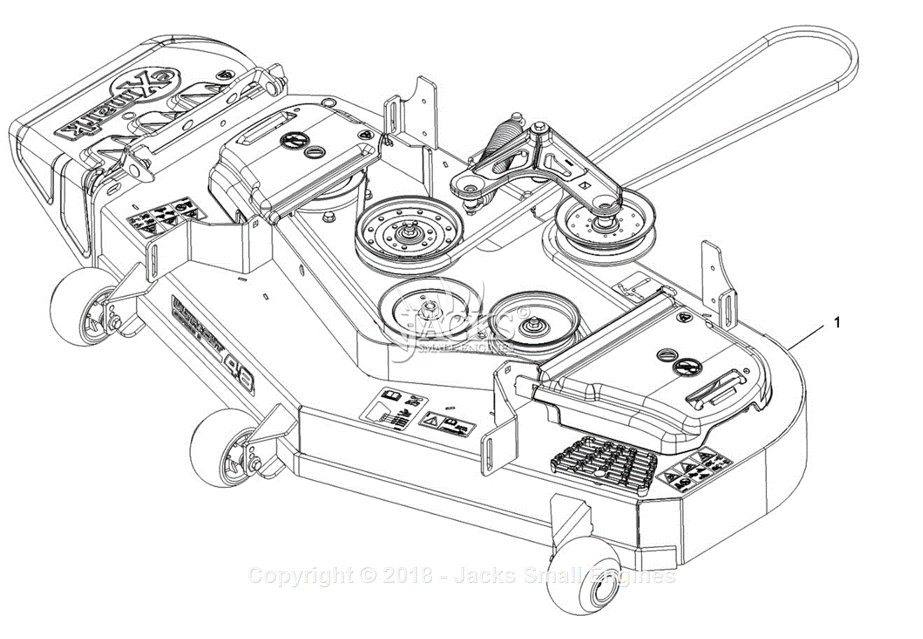 Exmark RAS710CKC48300 S/N 400,000,000 and Up Parts Diagram for Complete ...