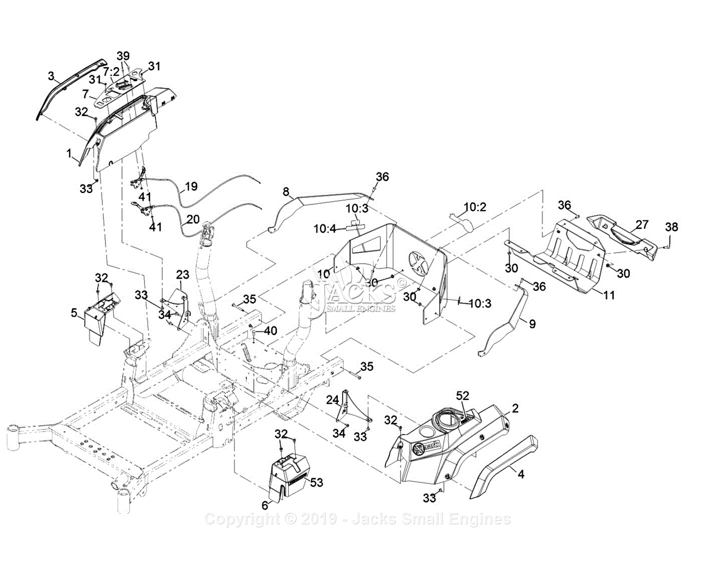 Exmark RAX651GKA484A3 S/N 400,000,000 and Up (Rev:B) Parts Diagram for ...