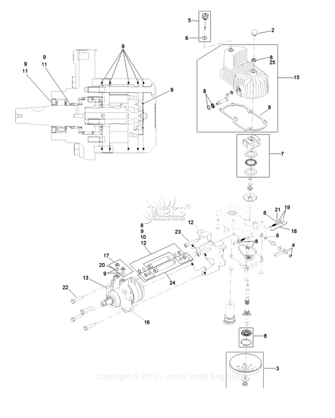 Exmark LZE751GKA524A2 S/N 400,000,000 and Up Parts Diagram for LH Hydro ...