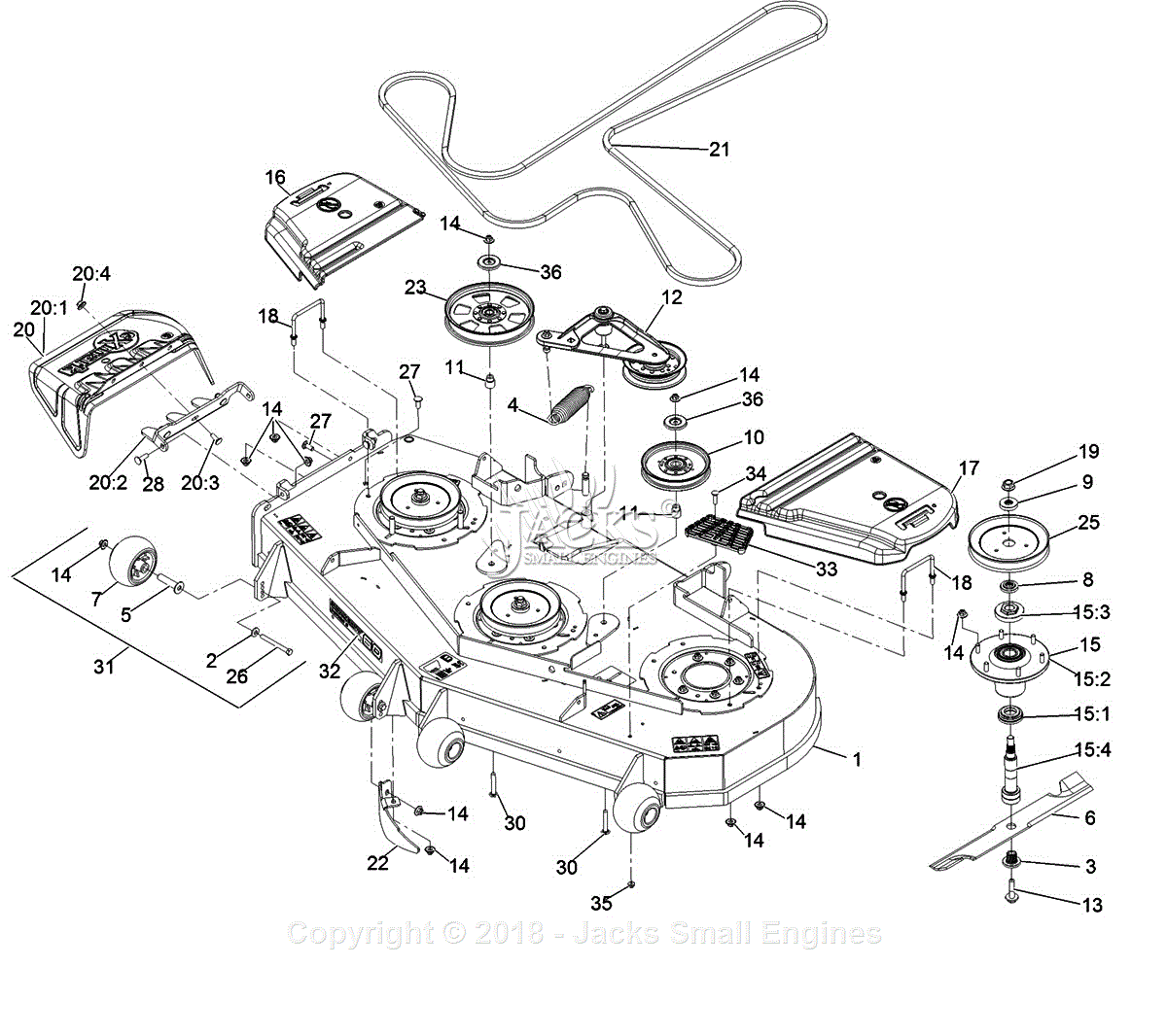 Exmark Lzx801gka60600 S N 400,000,000 And Up Parts Diagram For Deck 