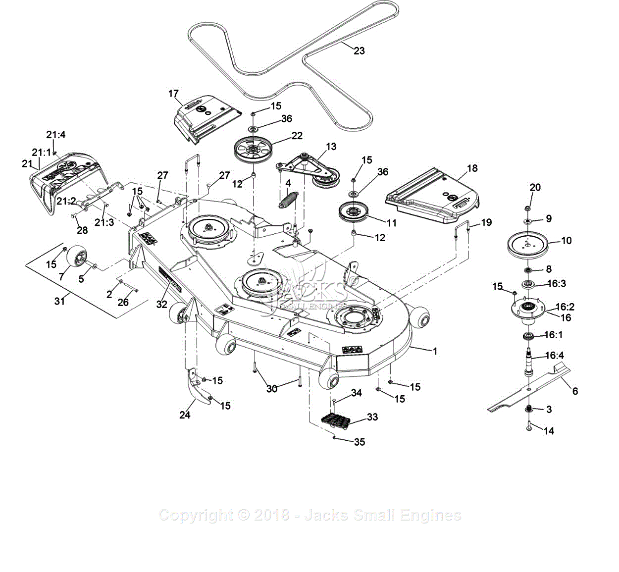 Exmark LZX921GKA72600 S/N 400,000,000 and Up Parts Diagram for Deck ...