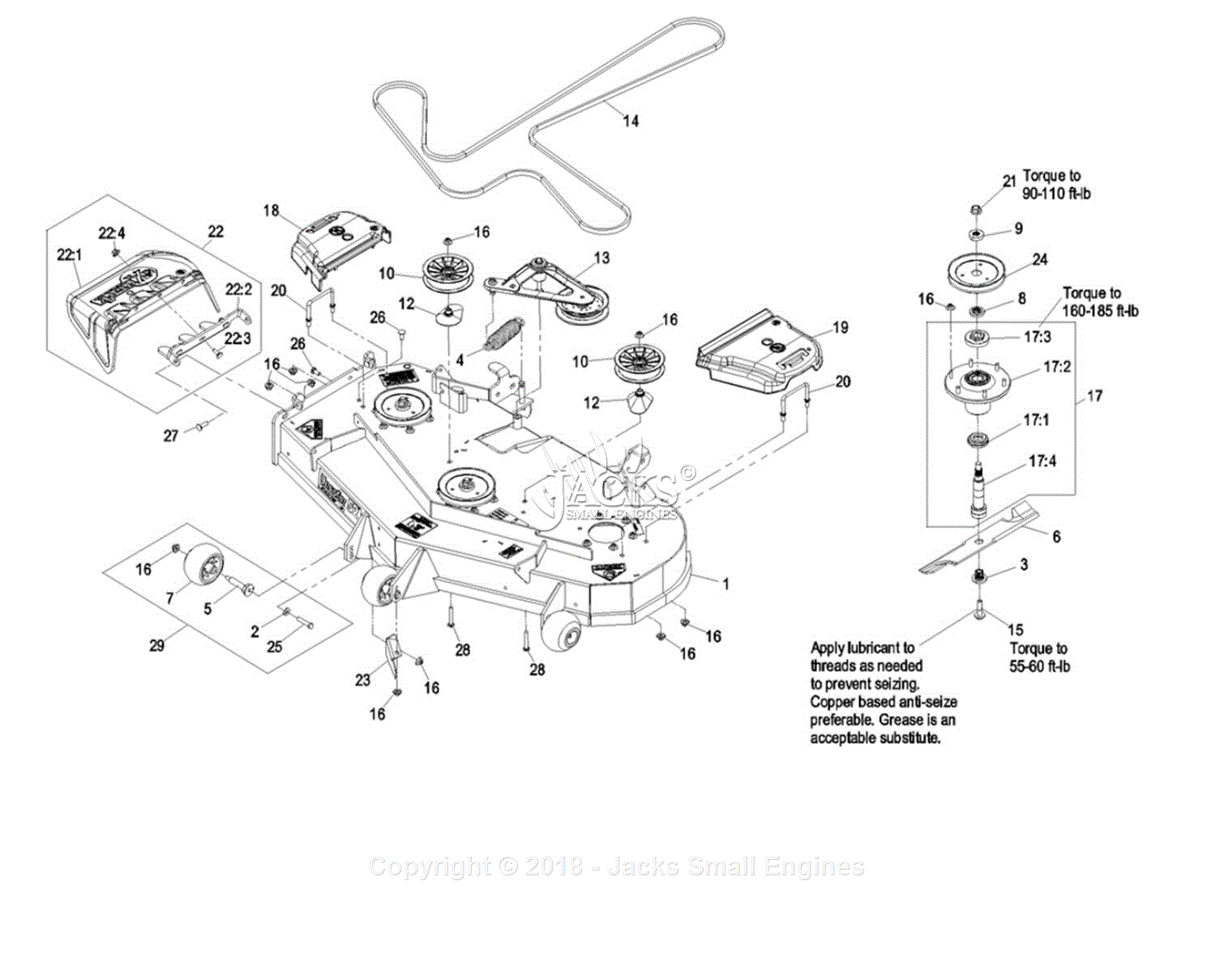 Exmark Lzz34ka726 Lazer Z Ac S N 790 000 Up Parts Diagram For 52 Deck Group