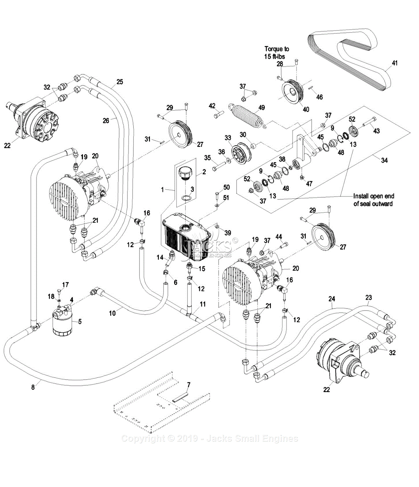 Exmark LZ27KC605 (SN 720,000-789,999) Parts Diagram for Hydraulic Group