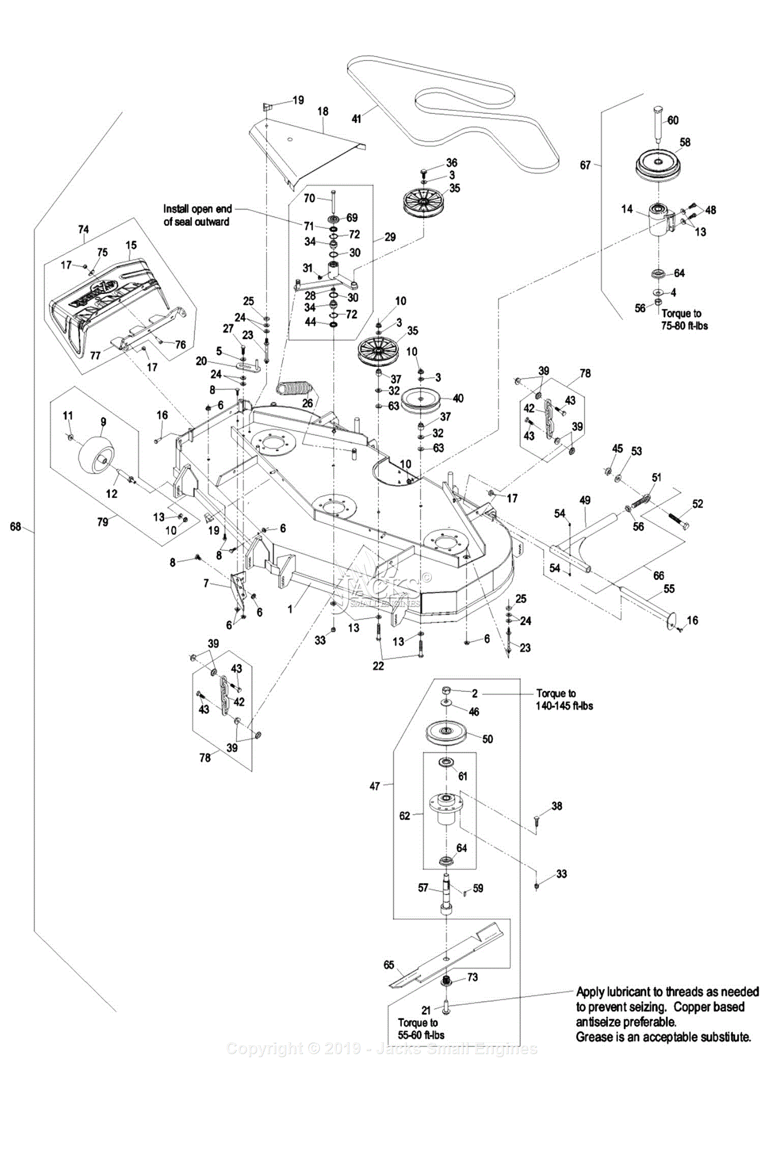 Exmark LAS28KA724N (SN 720,000-789,999) Parts Diagram for 60