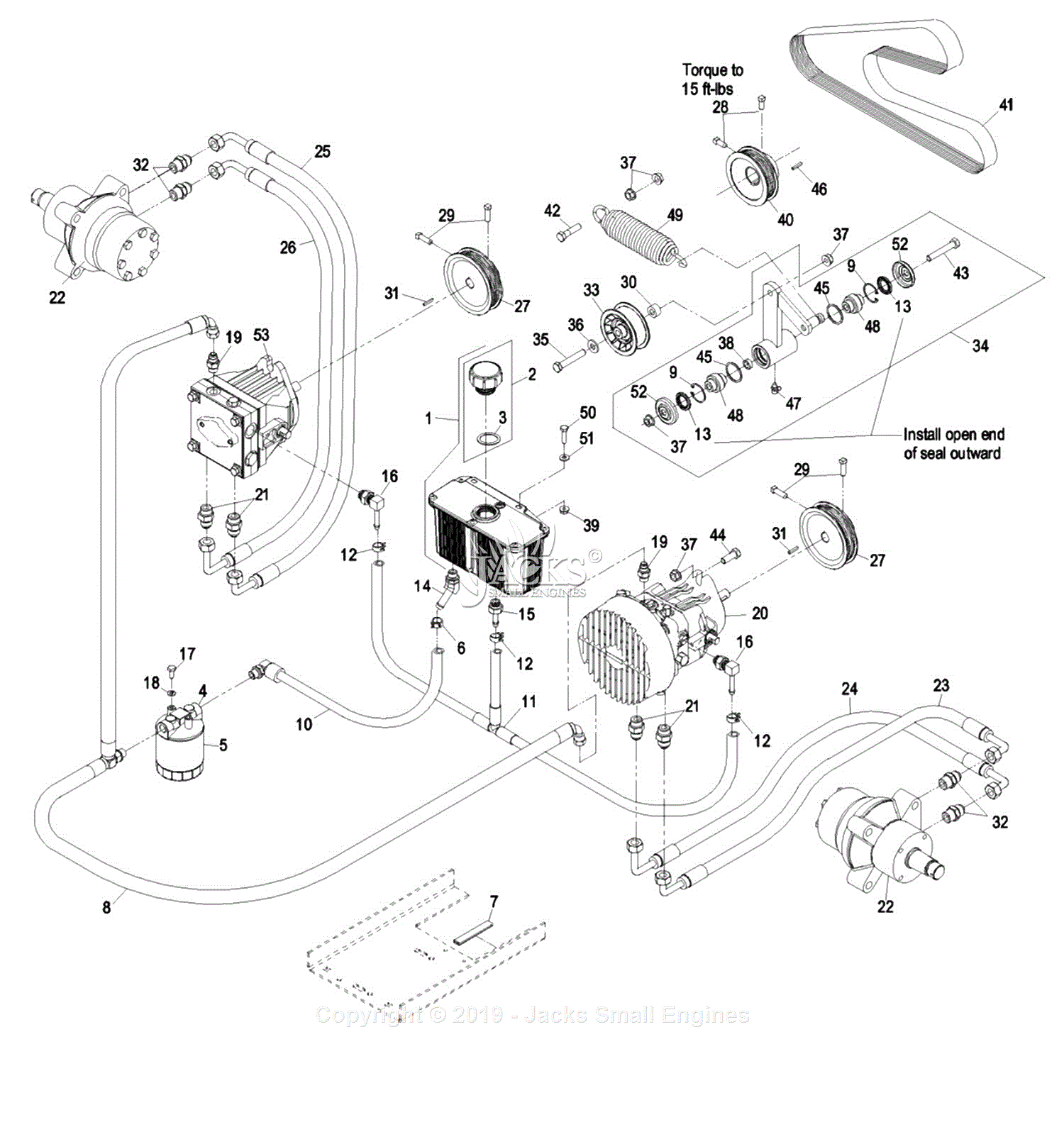 Exmark LAS25KC604 (SN 720,000-789,999) Parts Diagram for Hydraulic 