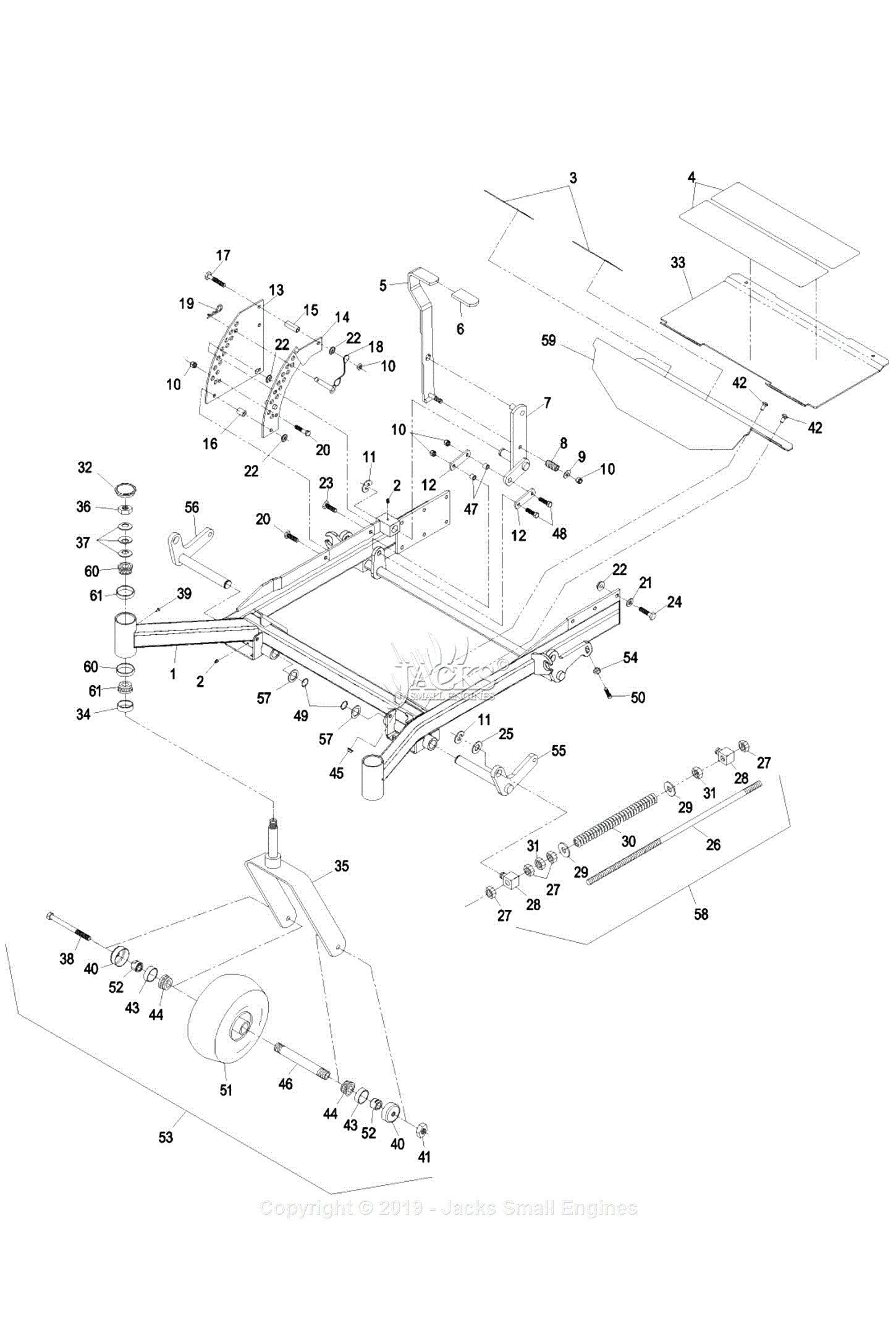 Exmark LZ20KC524AS (SN 440,000-509,999) [2004] Parts Diagram for Front ...