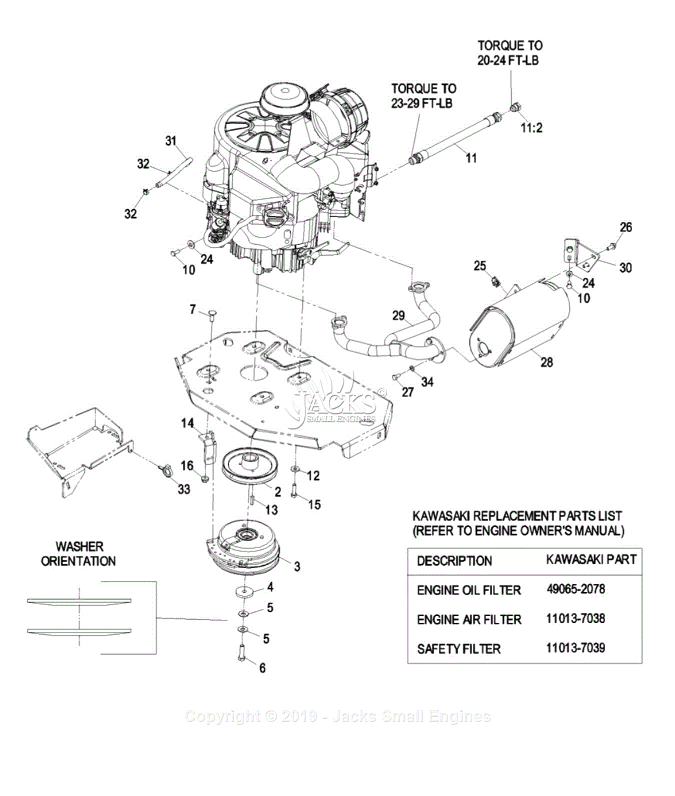 Exmark LZAS20KC484 (SN 790,000-849,999) Parts Diagram for Engine 