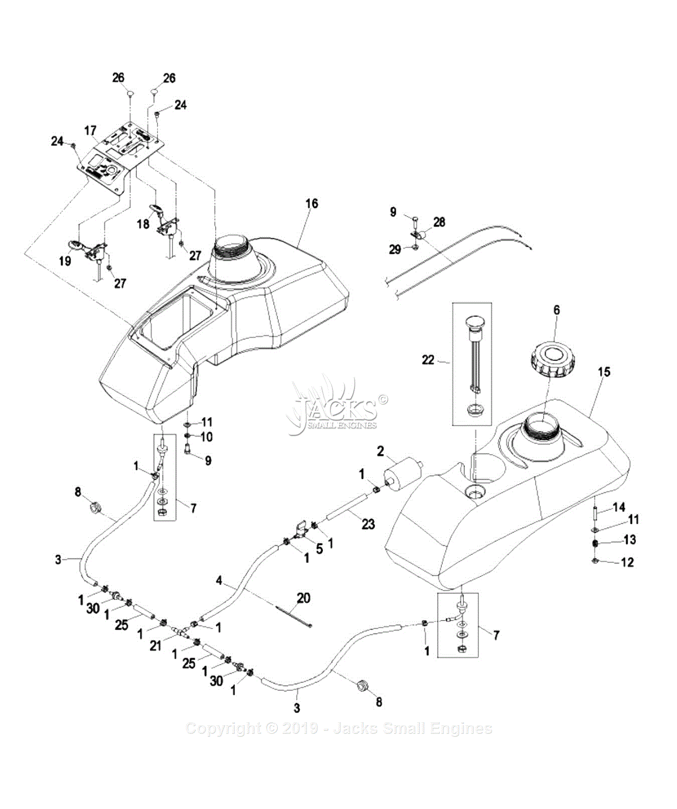 Exmark LHP23KC523 (SN 720,000789,999) Parts Diagram for Fuel Group