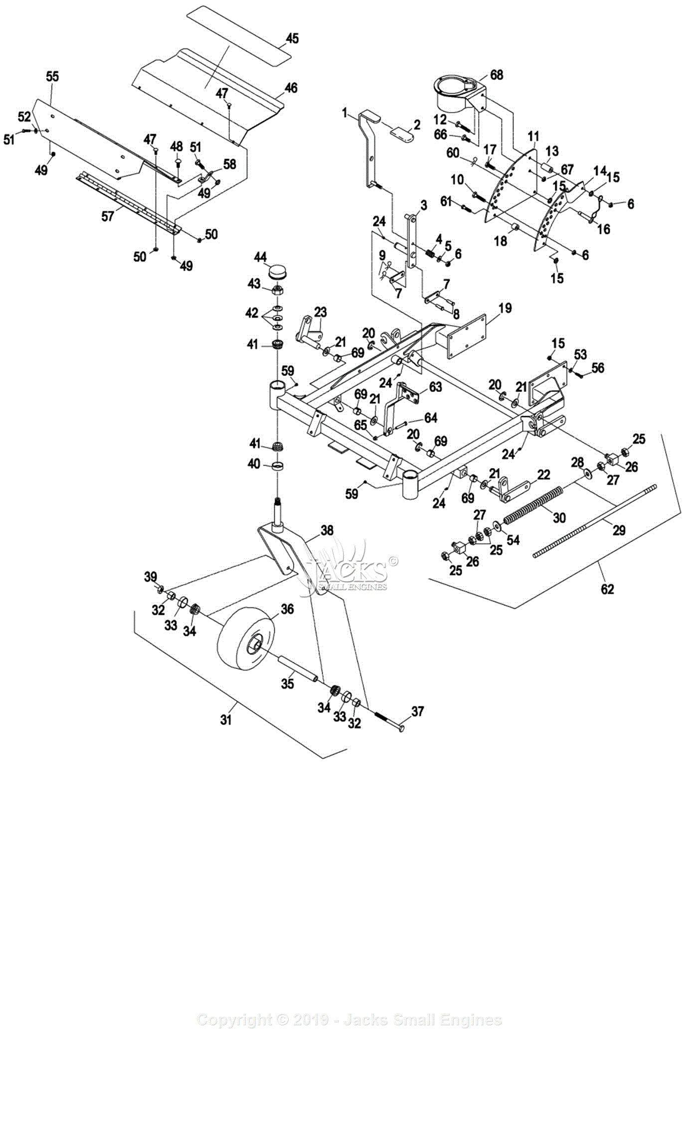 Exmark LHP5223KA (SN 320,000-369,999) [2002] Parts Diagram for Front ...