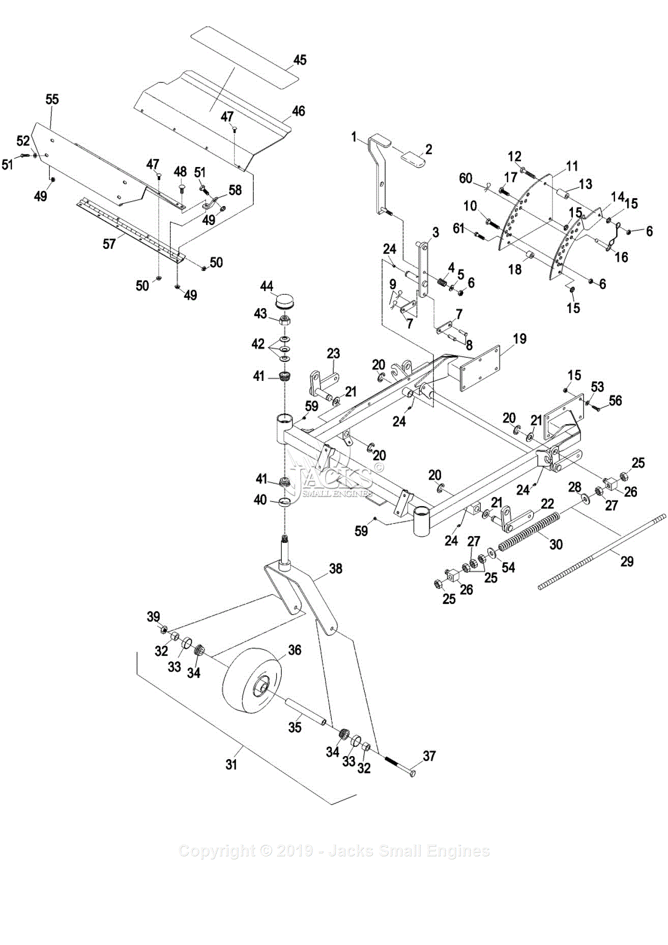 Exmark Lhp4419ka (sn 260,000-319,999) [2001] Parts Diagram For Front 