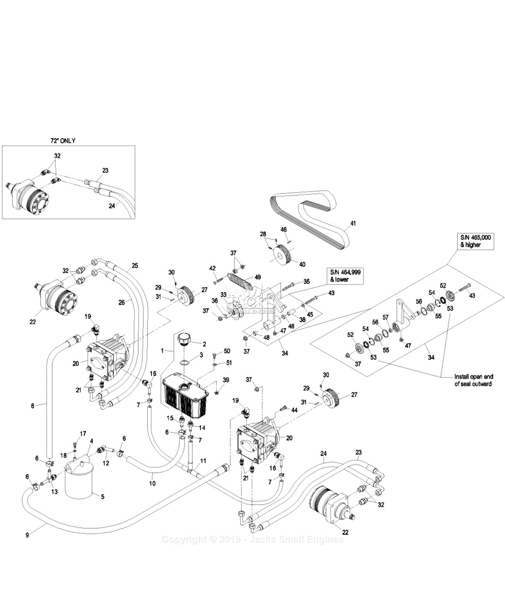 Exmark Lz27lka604 S N 440,000-509,999 (2004) Parts Diagram For 