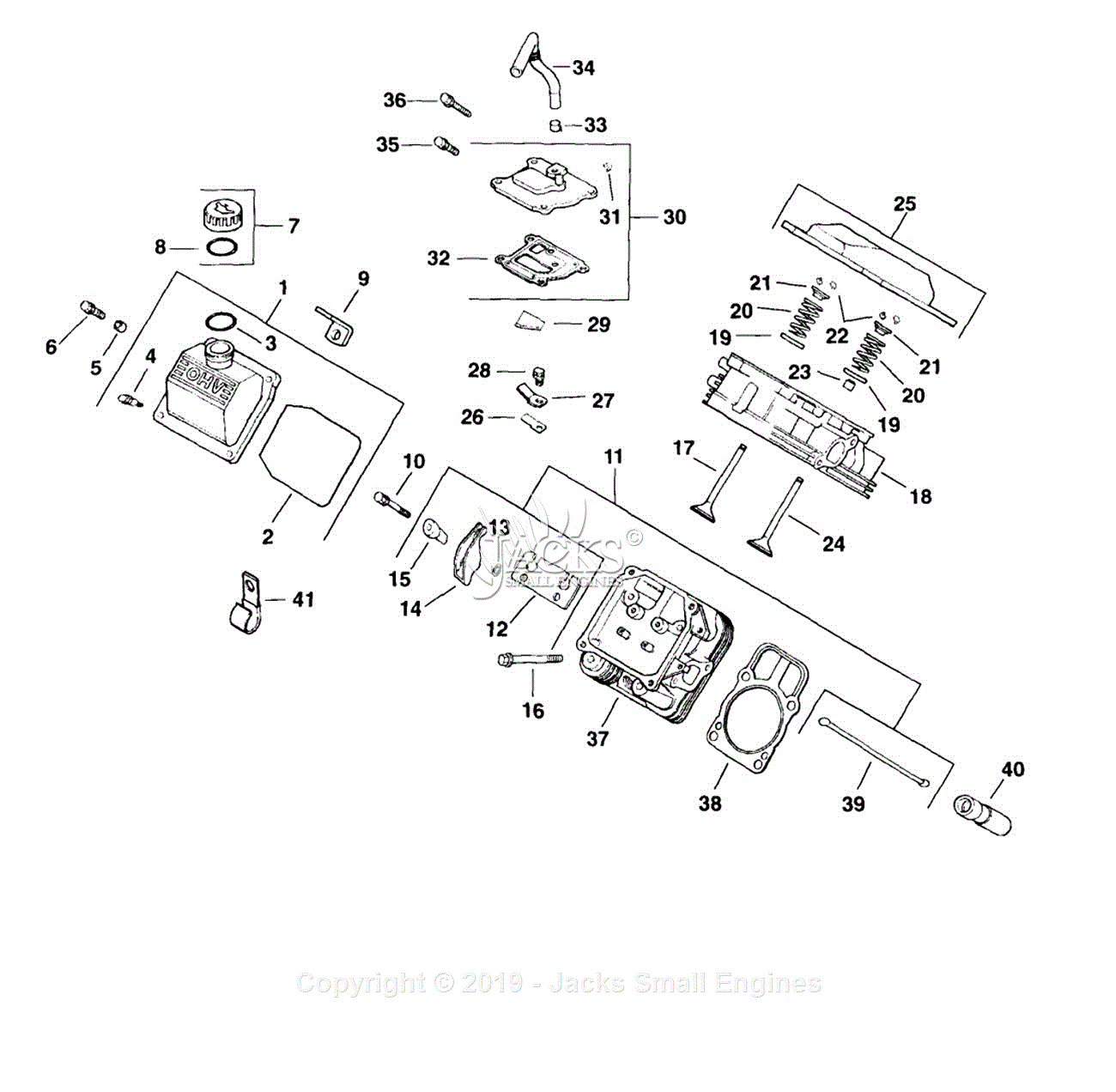 Exmark LZ25KC604 S/N 190,000-219,999 (1999) Parts Diagram for Head 