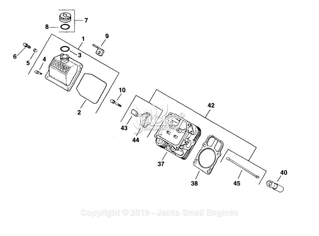 Exmark Lz25kc604 S N 190,000-219,999 (1999) Parts Diagram For Head 