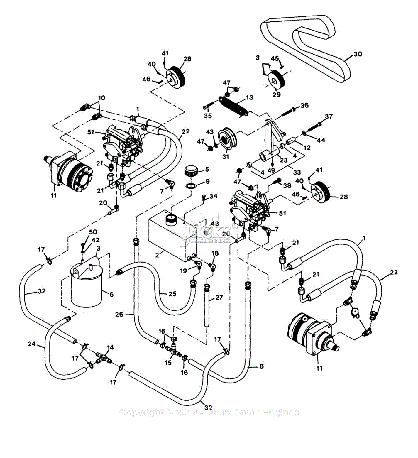Exmark LZ25KC60 S/N 102,000-114,999 (1995) Parts Diagram for 