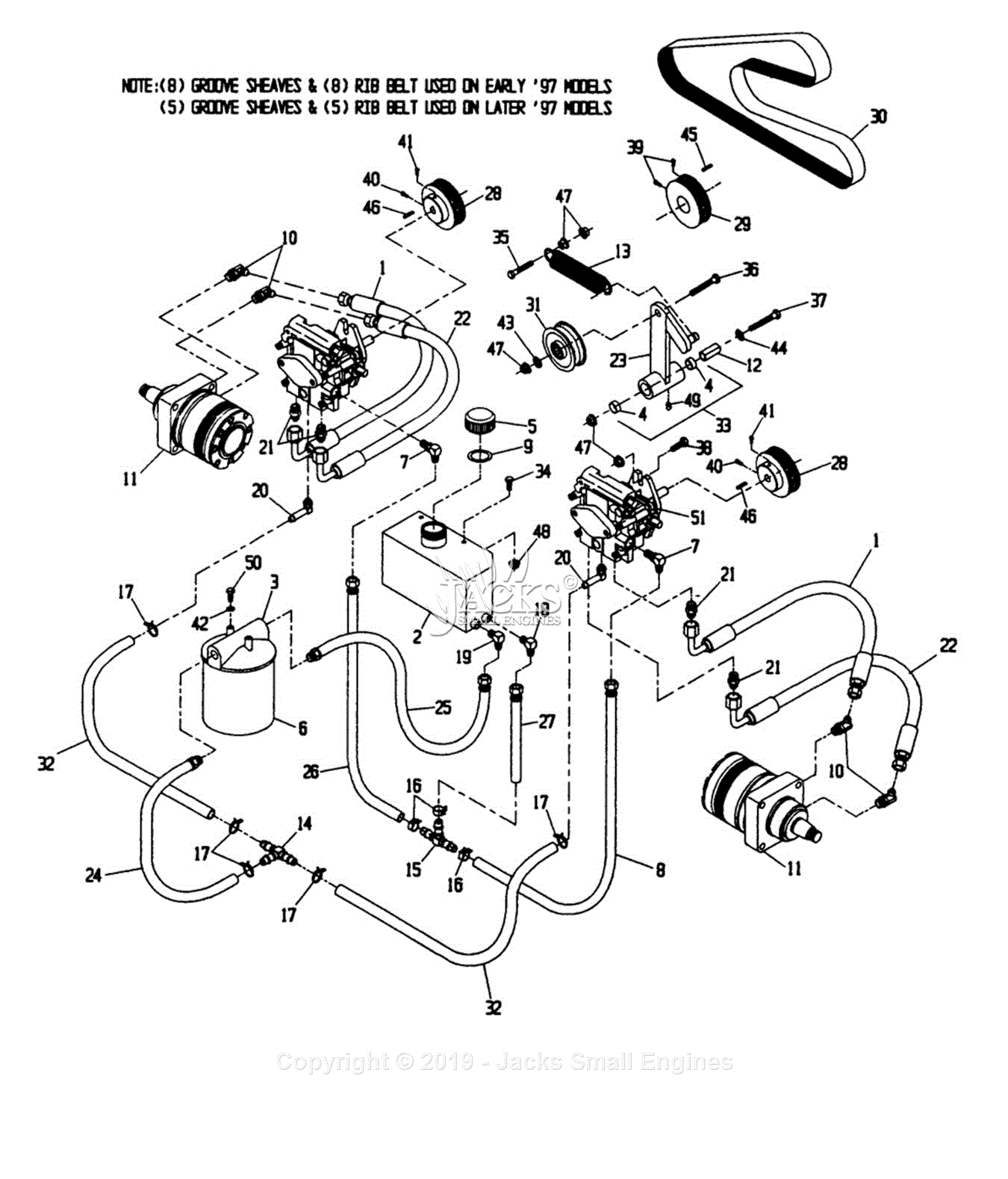 Exmark Hydro Pump Belt Diagram