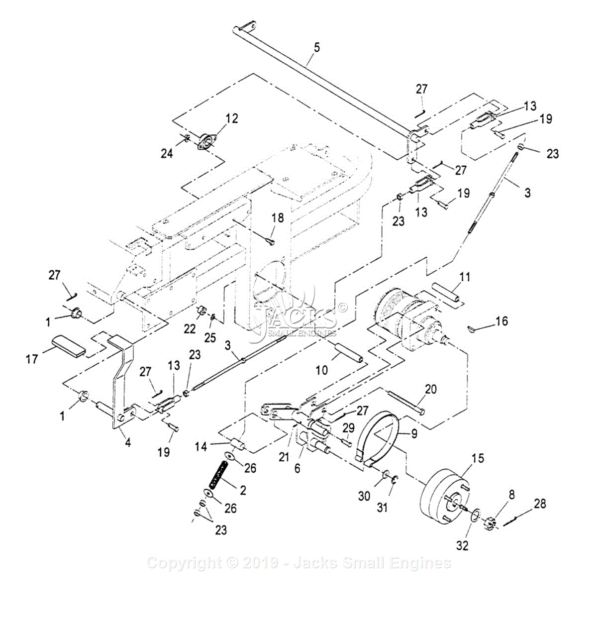 Exmark LZ25KC604 S/N 220,000251,999 (2000) Parts Diagram for Park