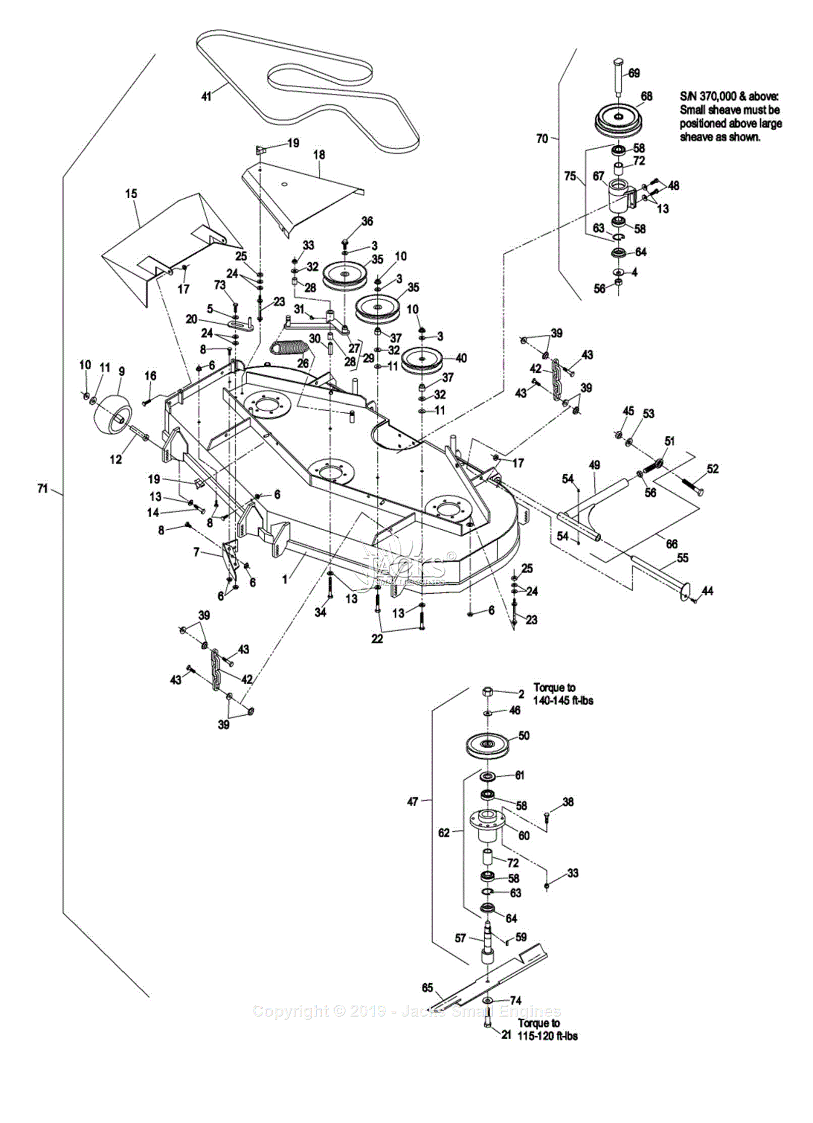 Exmark LZ27LKA604 S N 370 000 439 999 2003 Parts Diagram for