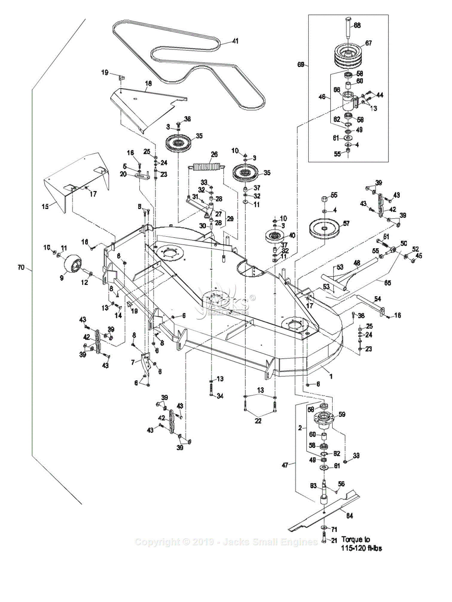 Exmark LZ27DD724 S N 260 000 319 999 2001 Parts Diagram for 72 Deck Group