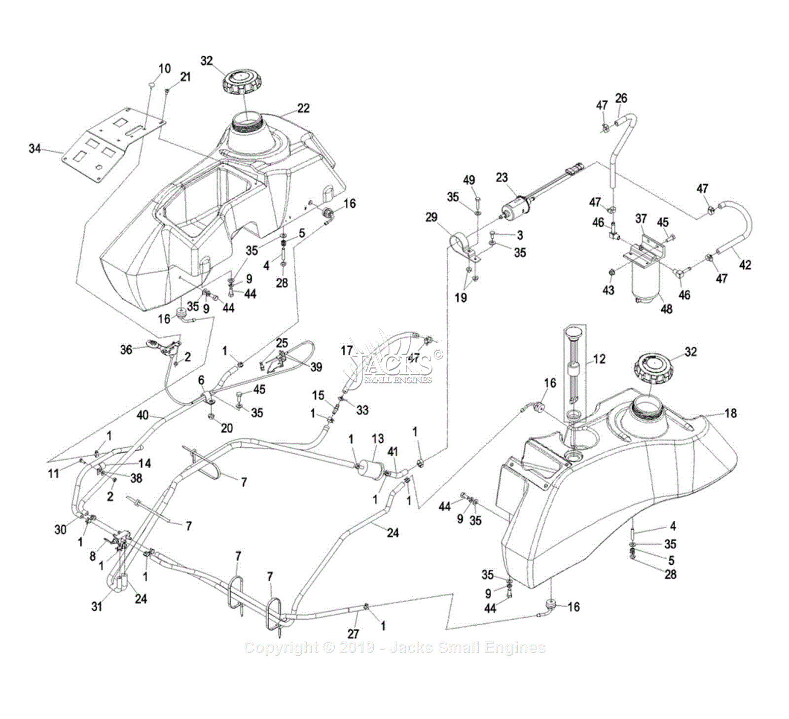 Exmark LXS25KD665 XS Diesel S/N 790,000 - 849,999 Parts Diagram 