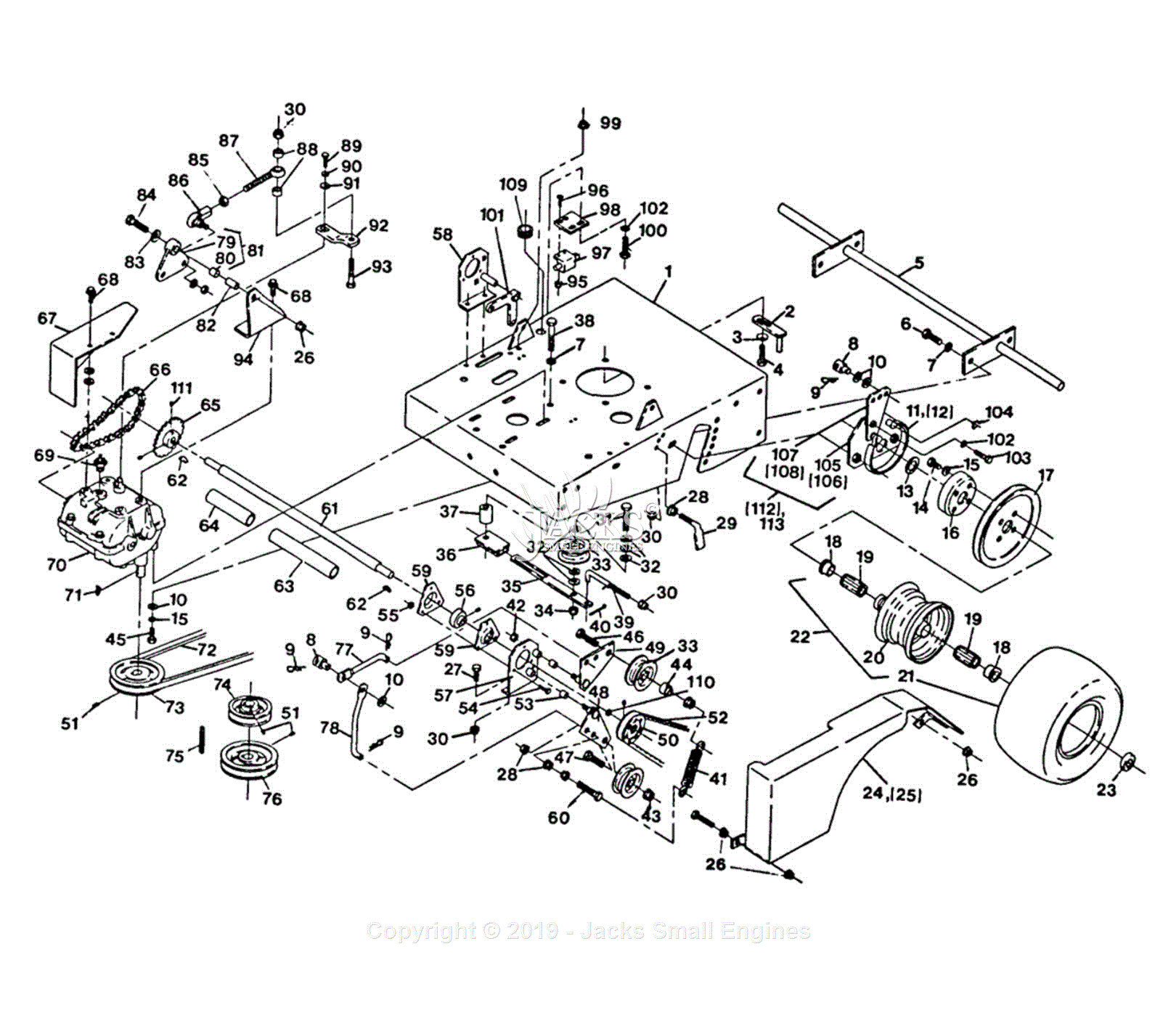 Exmark V48-14K-5 S/N 70,000-79,999 (1992) Parts Diagram for Engine Deck ...