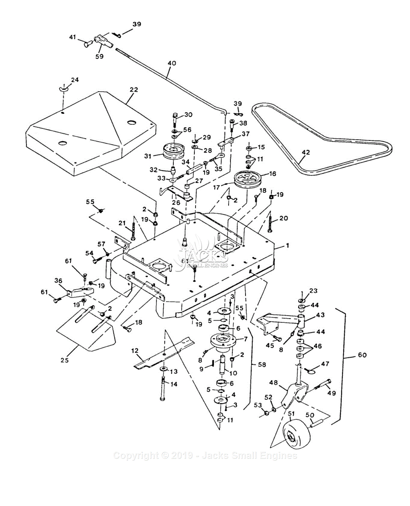 Exmark V36-12.5K-5 S/N 90,000-101,999 (1994) Parts Diagram for 36 ...