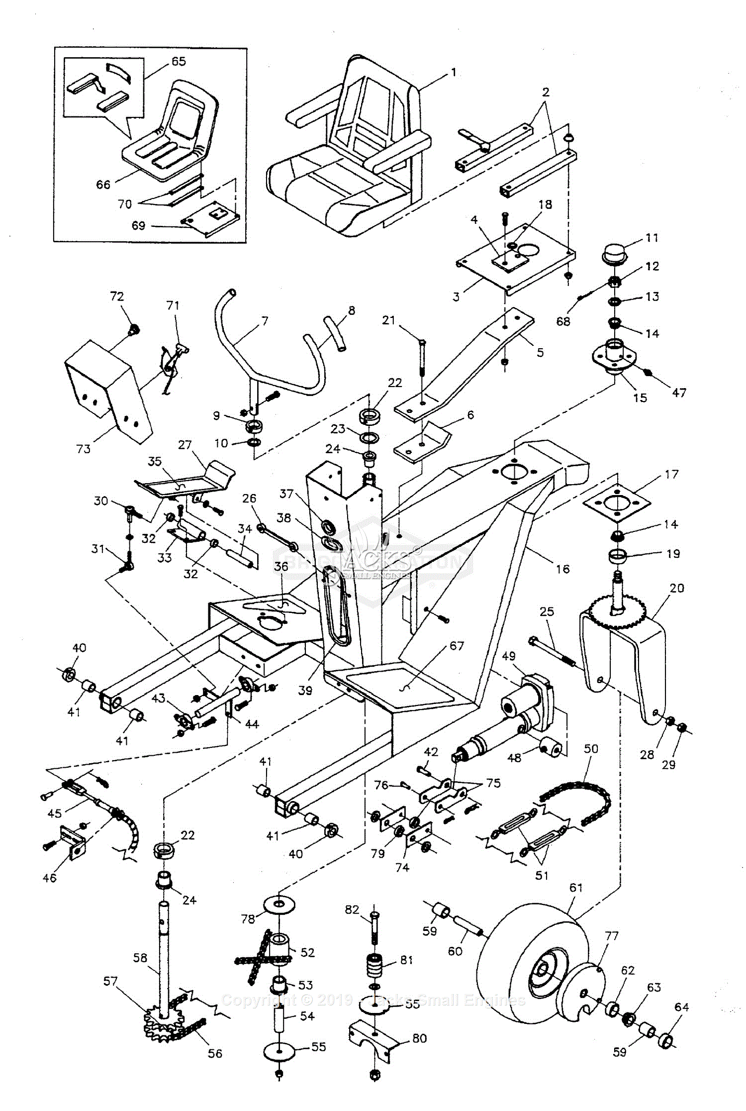 Ferris Assemblies for 5901032 22HP Kohler (S/N 4259 7540) (H2222K