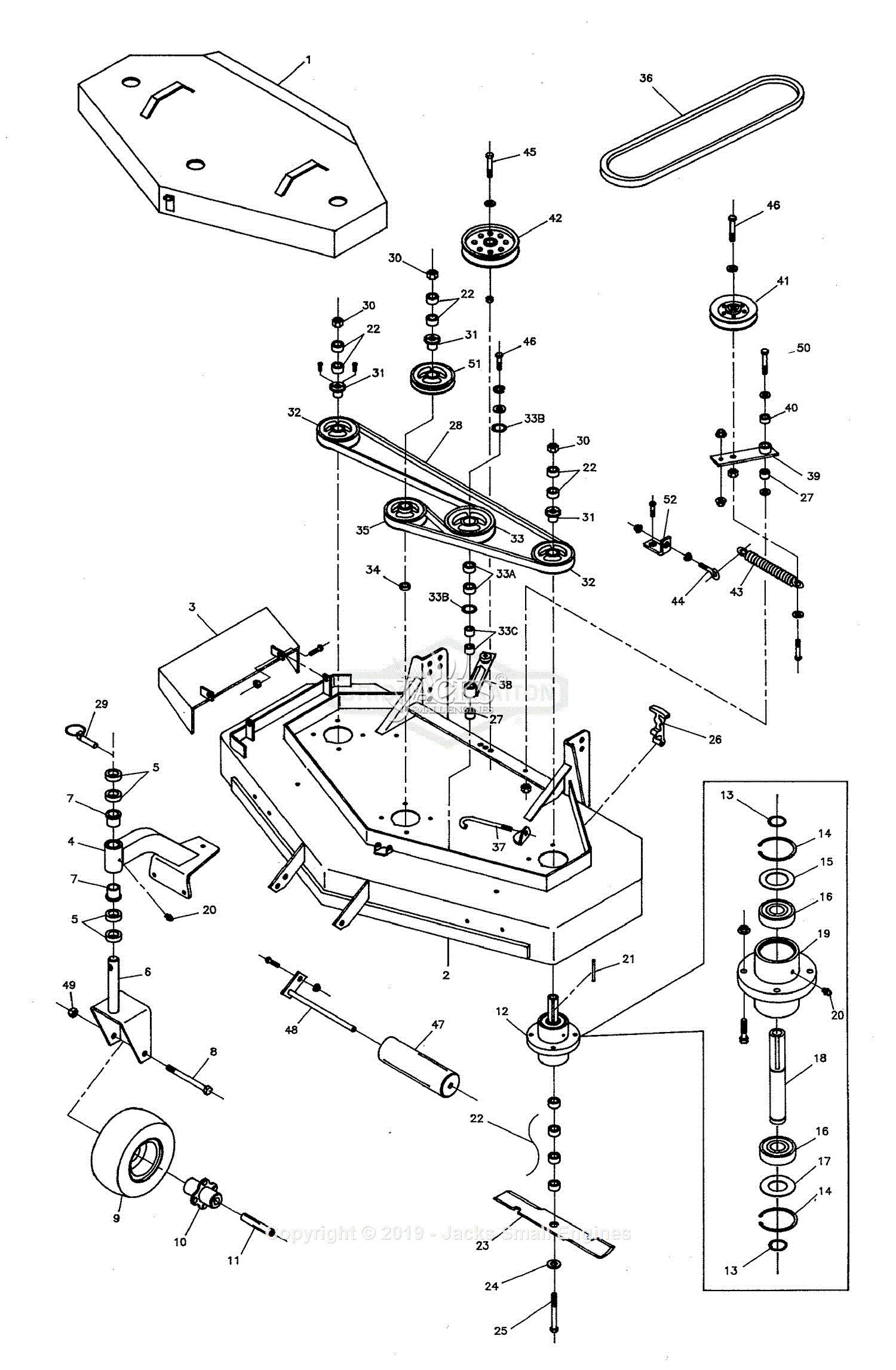 Ferris H2220K - Hydro Drive, 20HP Kohler (S/N: 4258 & below) Parts