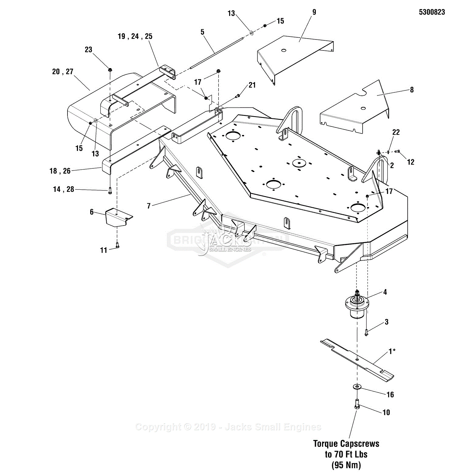 Ferris Attachments Parts Diagram For 61" Mower Deck - Housing, Covers ...