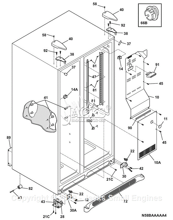 Frigidaire FFSS2615TS0 Parts Diagram for