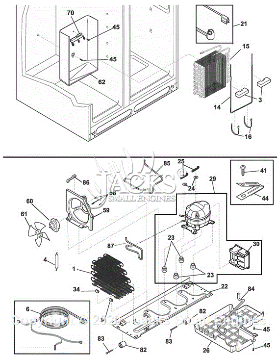 Frigidaire FPSC2278UF1 Parts Diagram for System