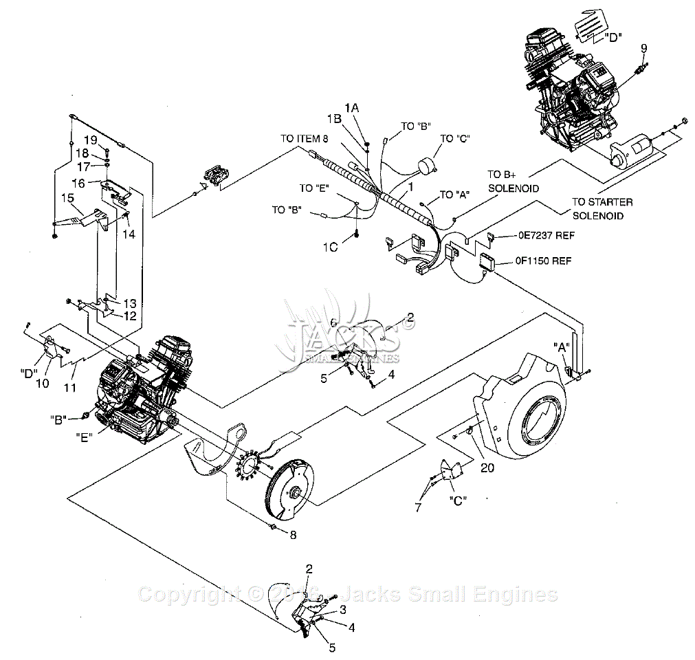 Generac 005058-1 (GTV760) Parts Diagram for Governor/Electric