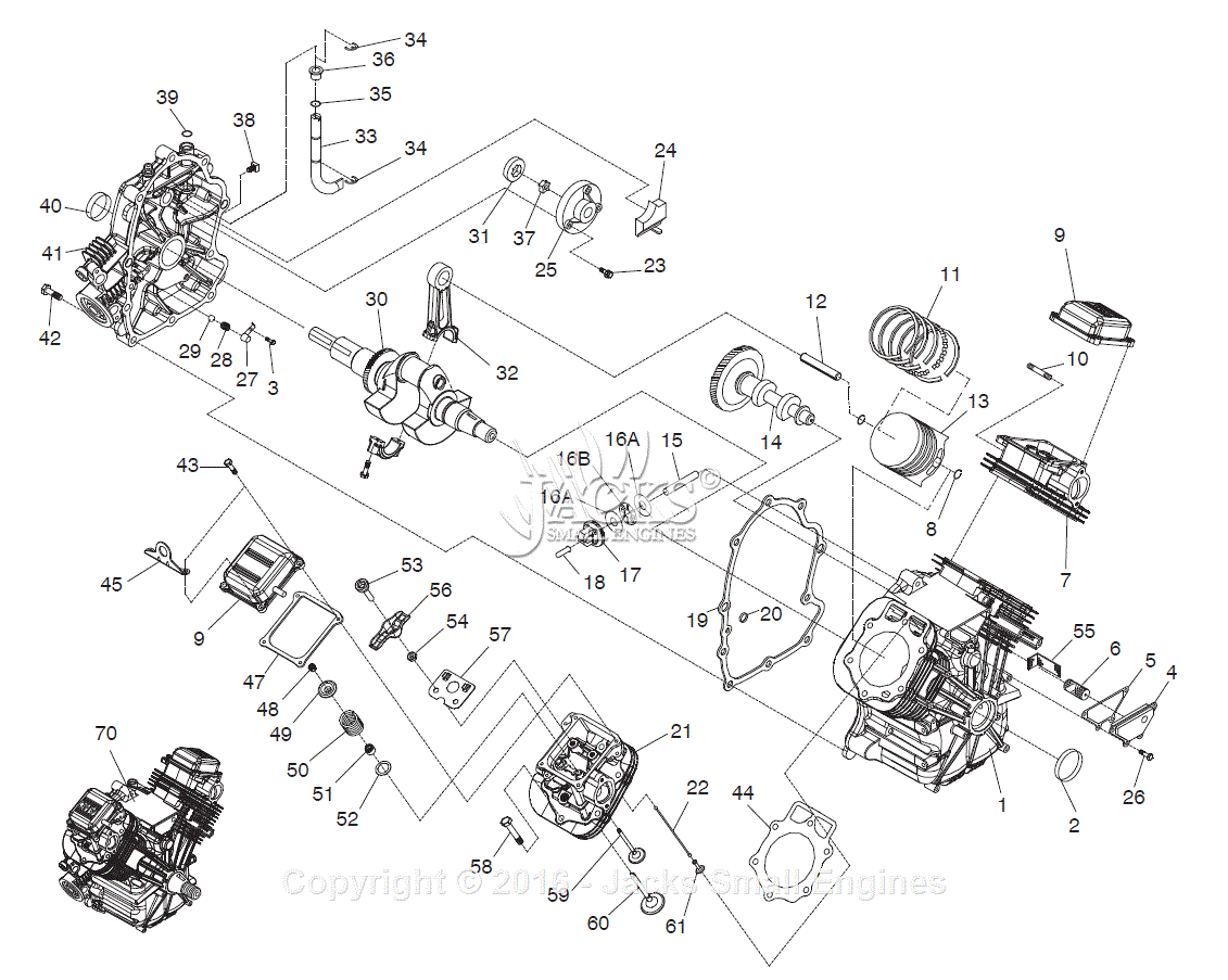 Generac 005682-0 Parts Diagram For Long Block
